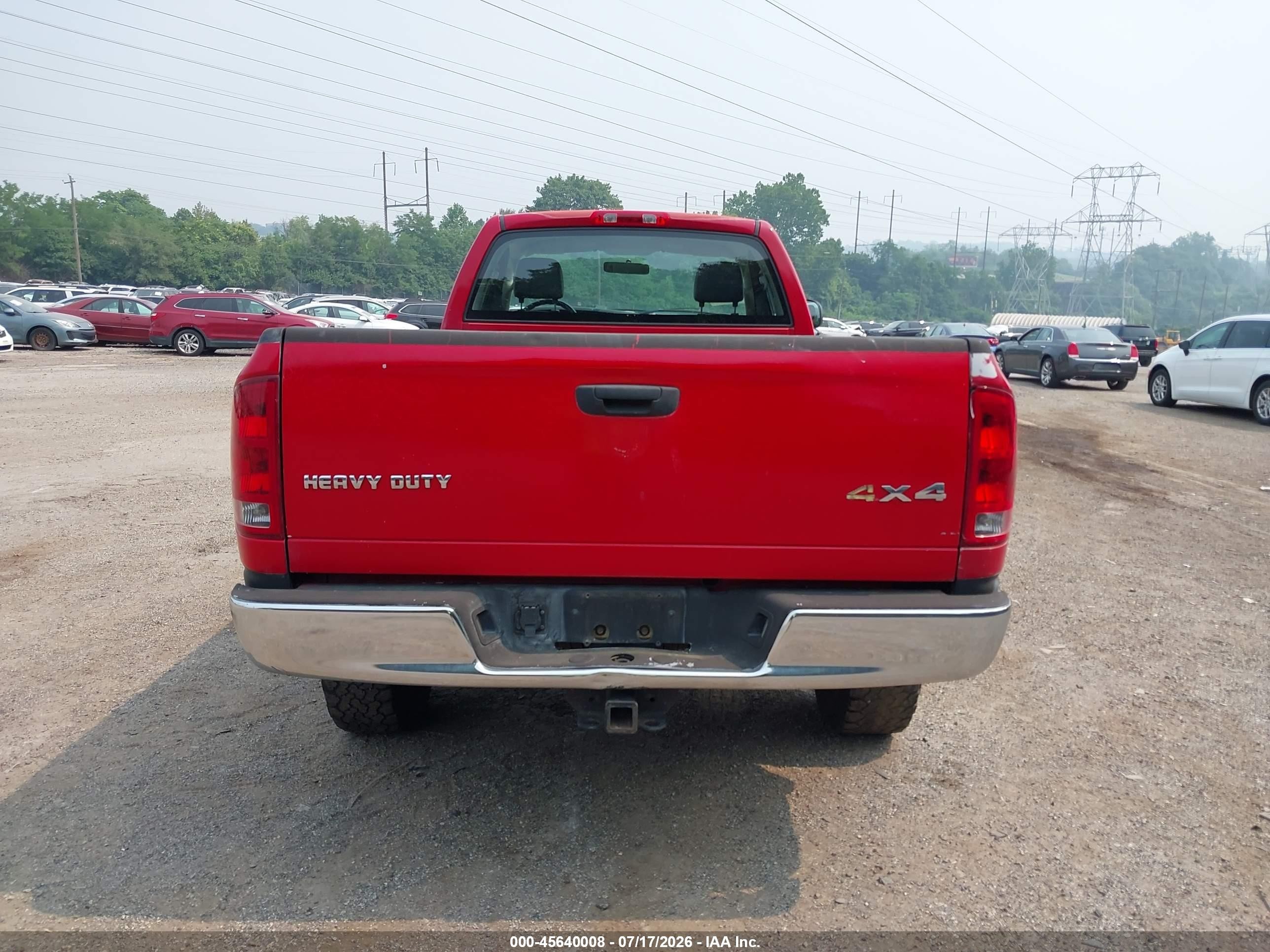 2005 Dodge Ram 2500 St Красный vin: 3D7KS26D15G857414