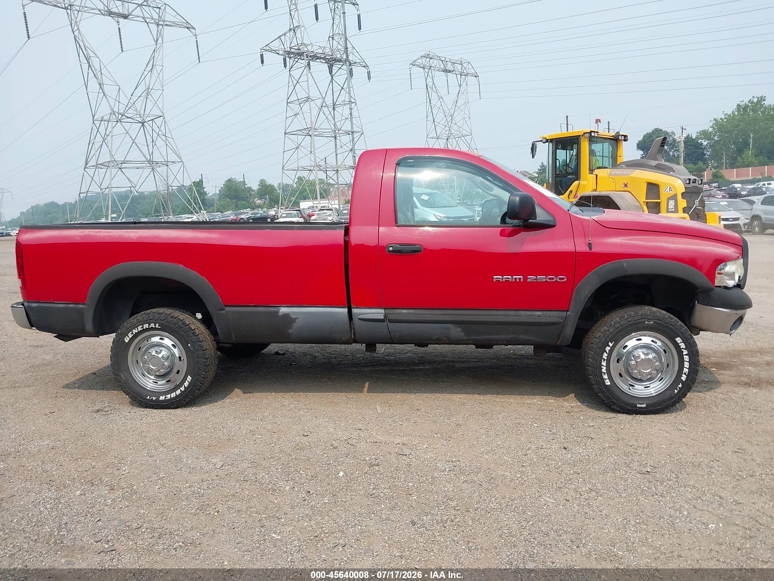 2005 Dodge Ram 2500 St Красный vin: 3D7KS26D15G857414