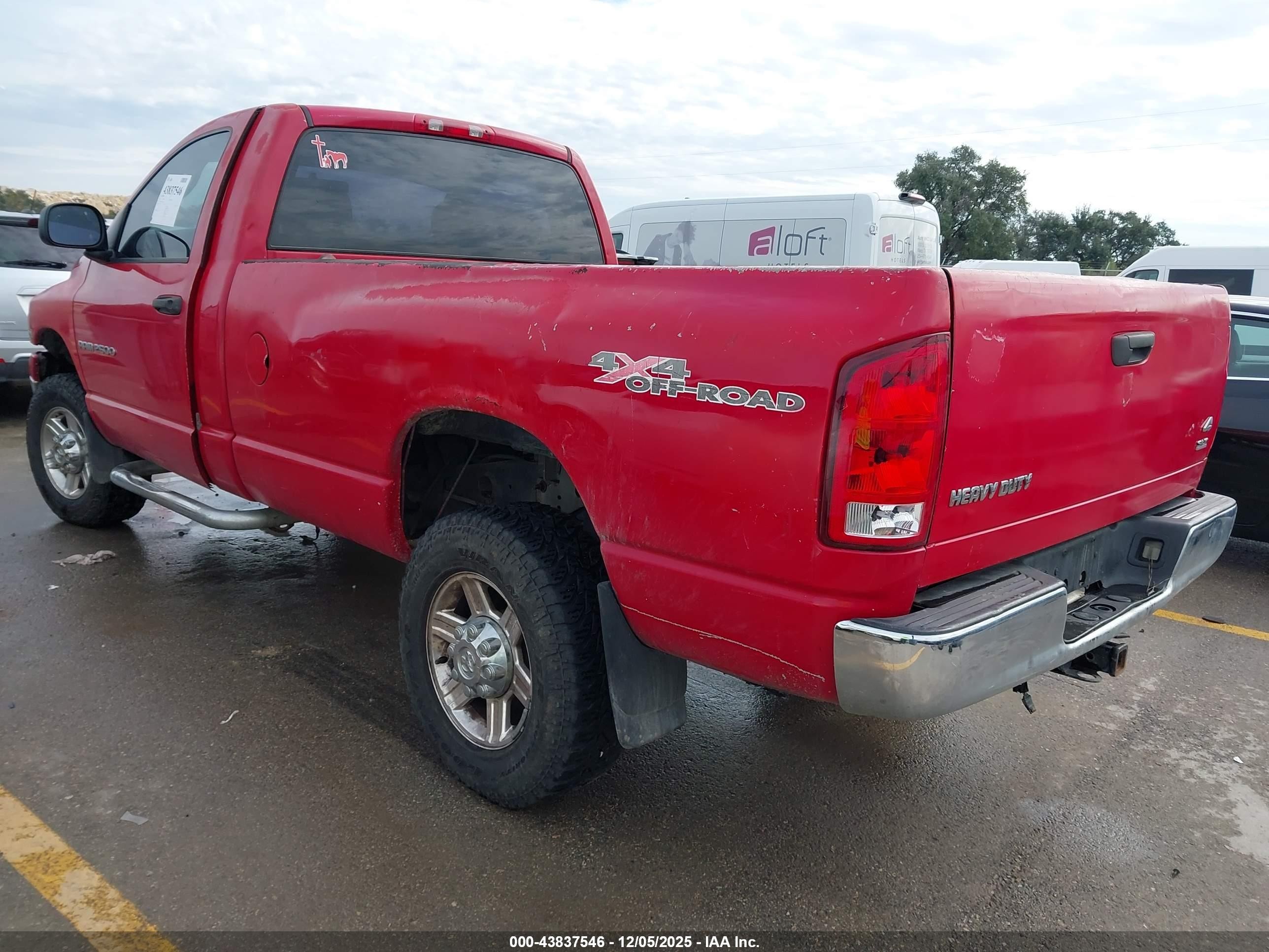 2005 Dodge Ram 2500 Slt/laramie Red vin: 3D7KS26D85G826614