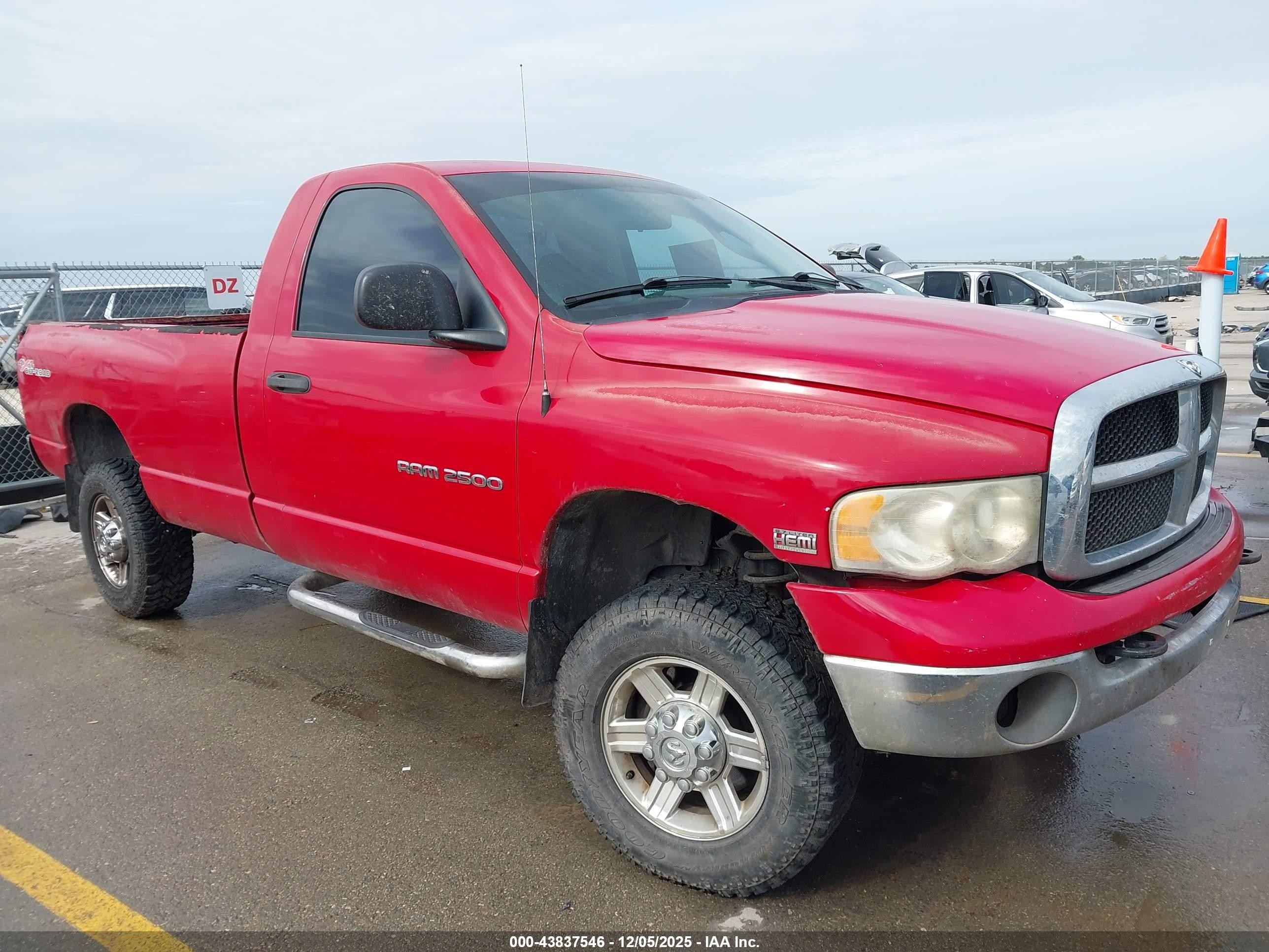2005 Dodge Ram 2500 Slt/laramie Red vin: 3D7KS26D85G826614