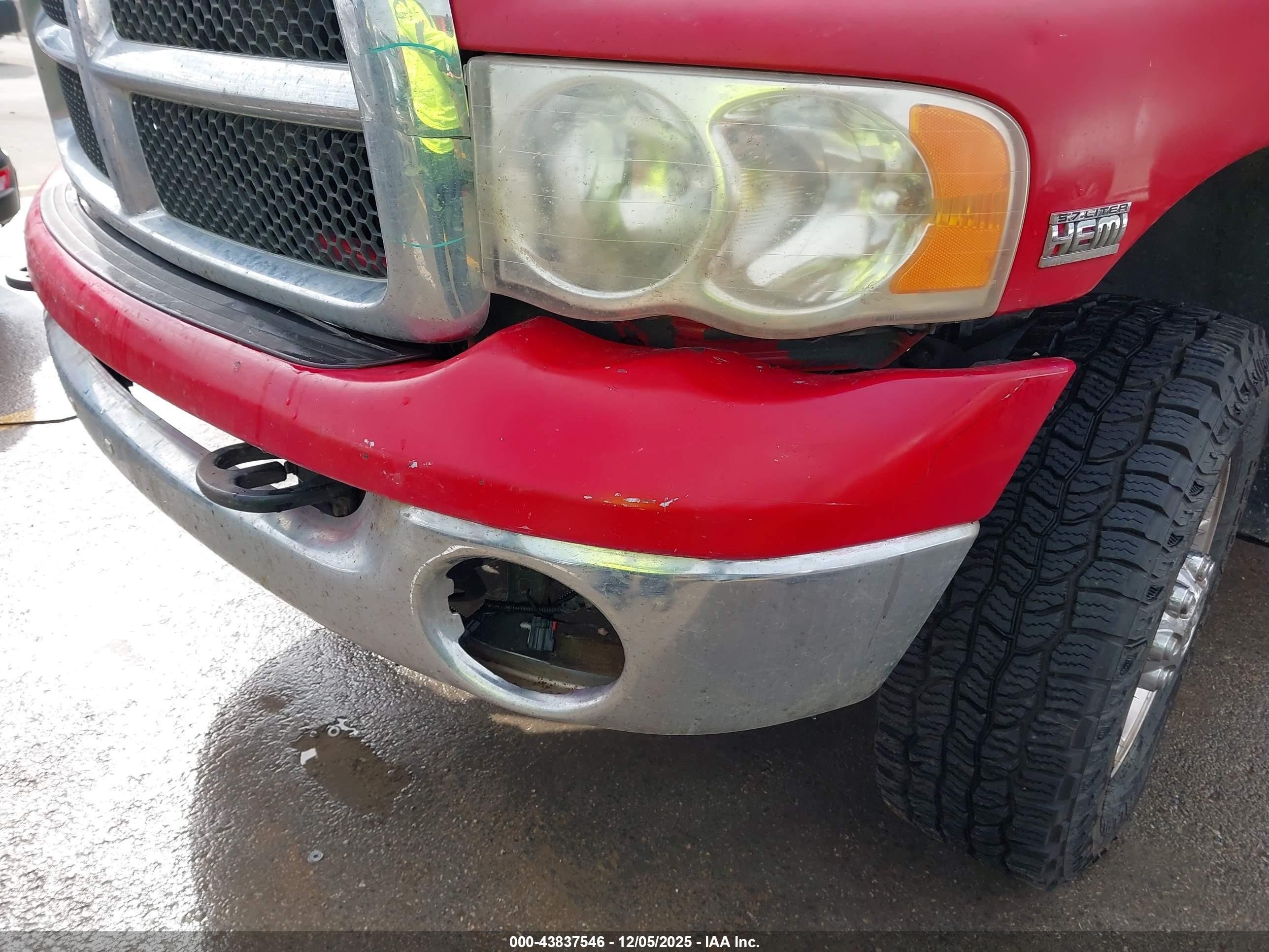 2005 Dodge Ram 2500 Slt/laramie Red vin: 3D7KS26D85G826614