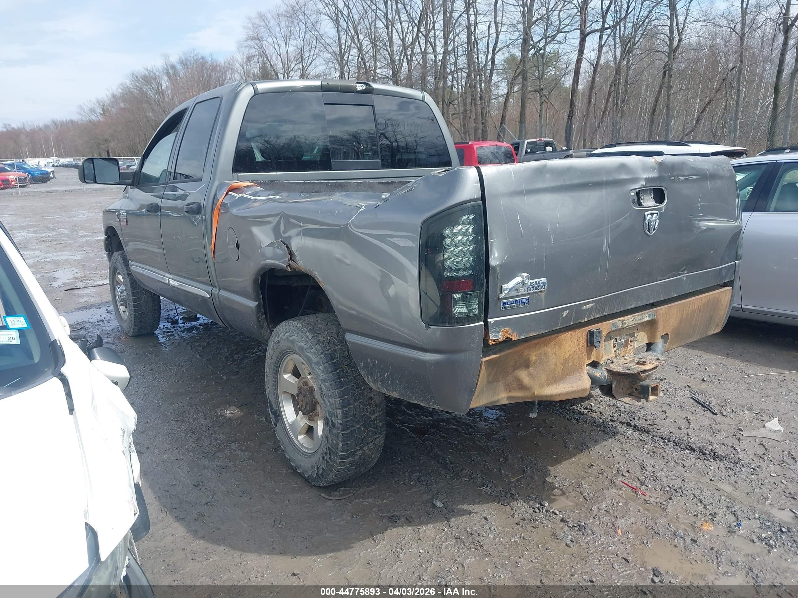 2008 Dodge Ram 2500 Slt/power Wagon Gray vin: 3D7KS28A18G115568