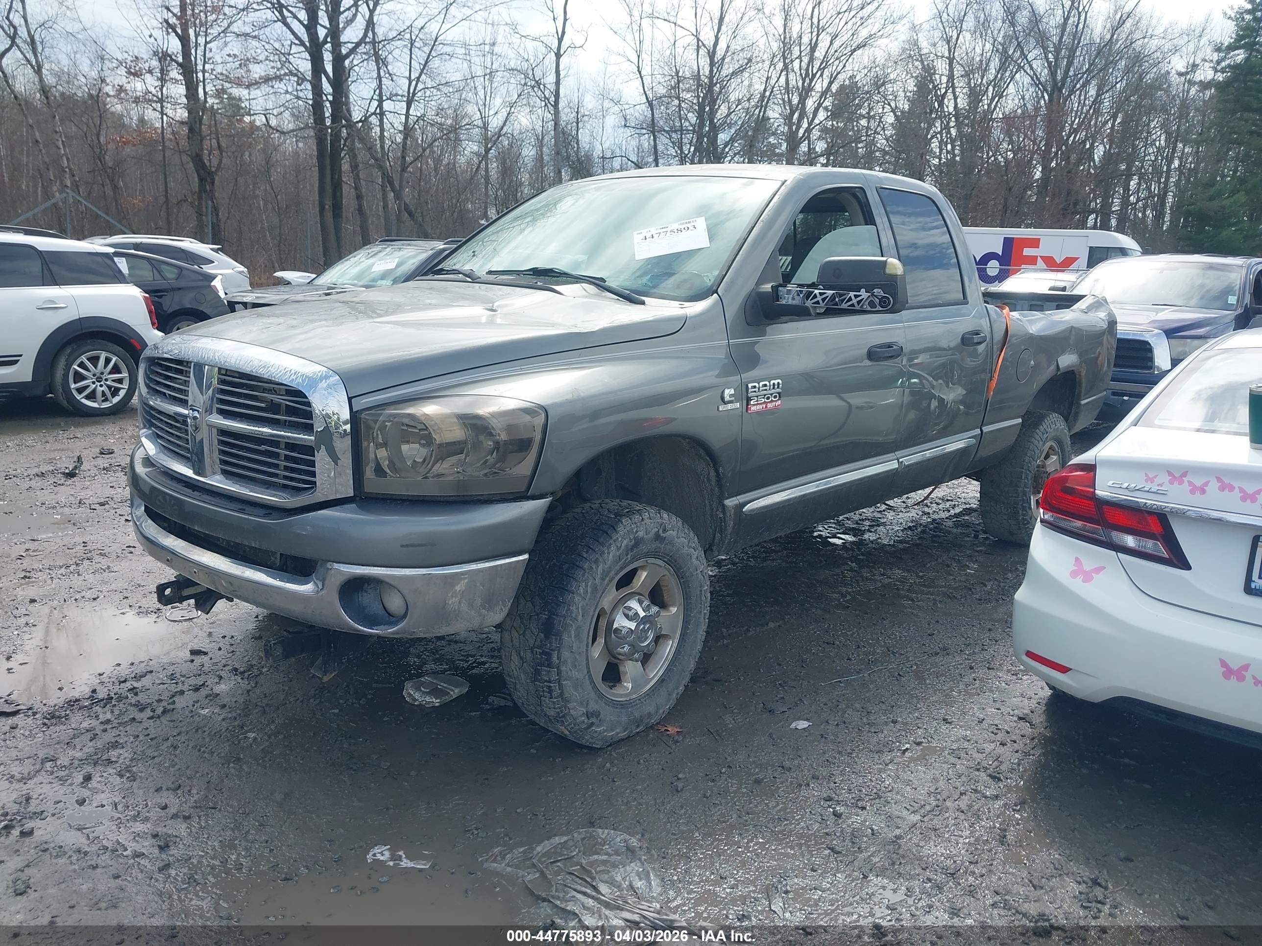 2008 Dodge Ram 2500 Slt/power Wagon Gray vin: 3D7KS28A18G115568