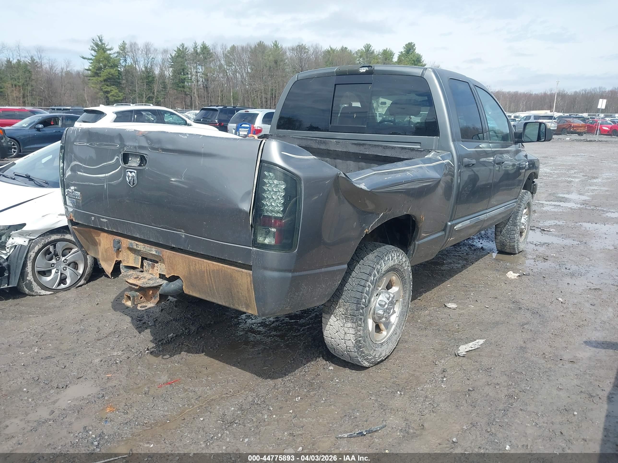 2008 Dodge Ram 2500 Slt/power Wagon Gray vin: 3D7KS28A18G115568