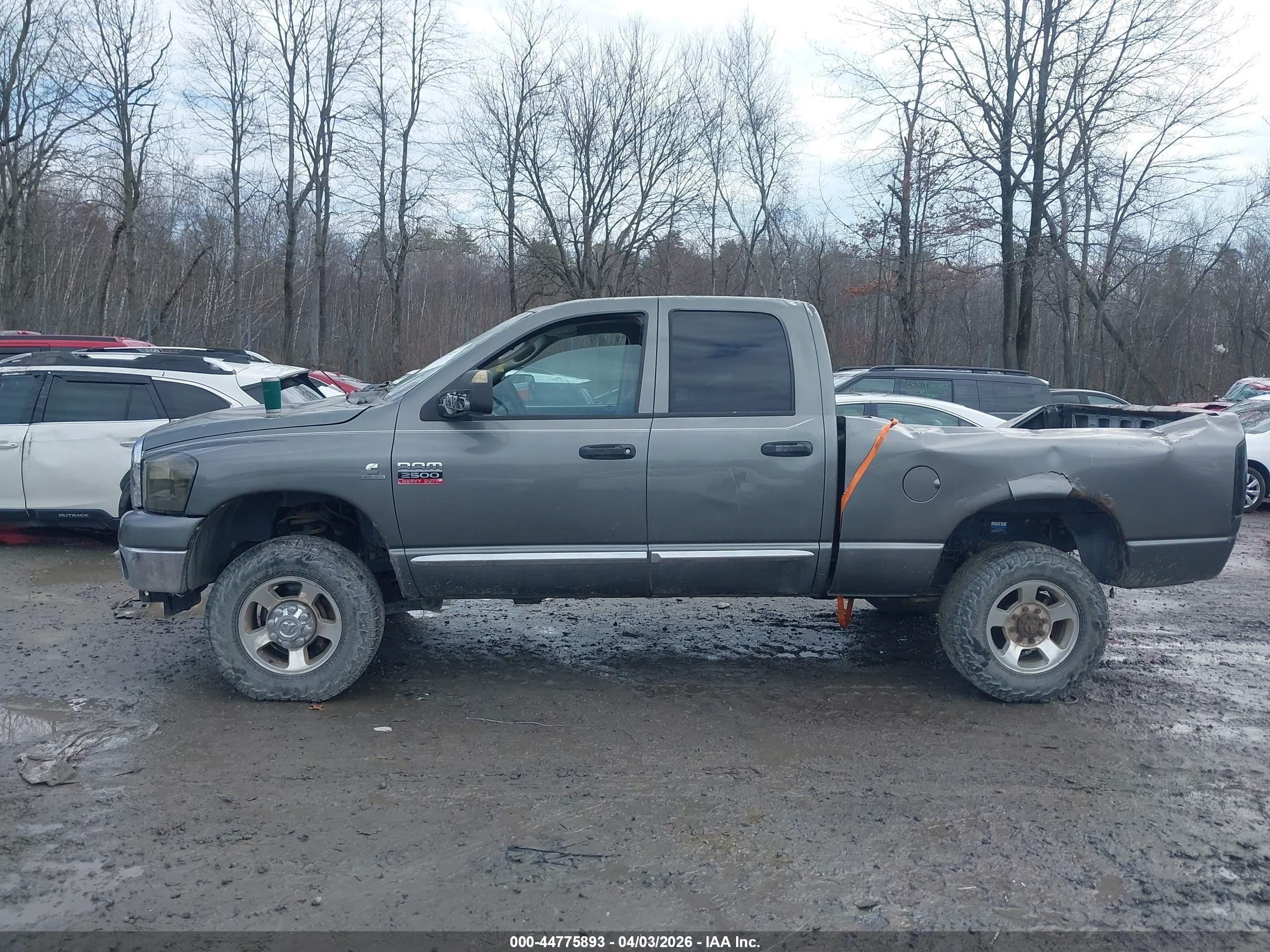 2008 Dodge Ram 2500 Slt/power Wagon Gray vin: 3D7KS28A18G115568