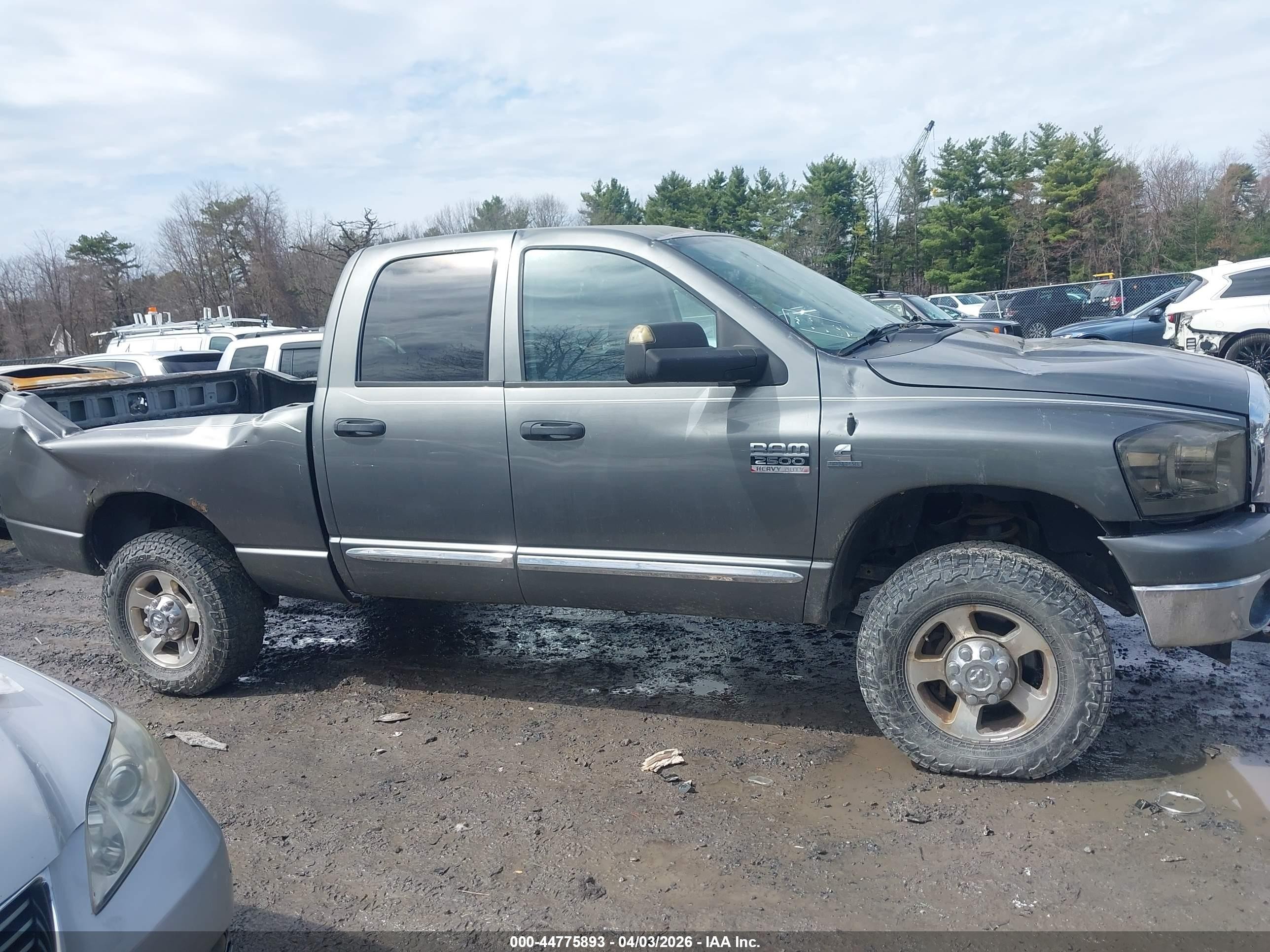 2008 Dodge Ram 2500 Slt/power Wagon Gray vin: 3D7KS28A18G115568