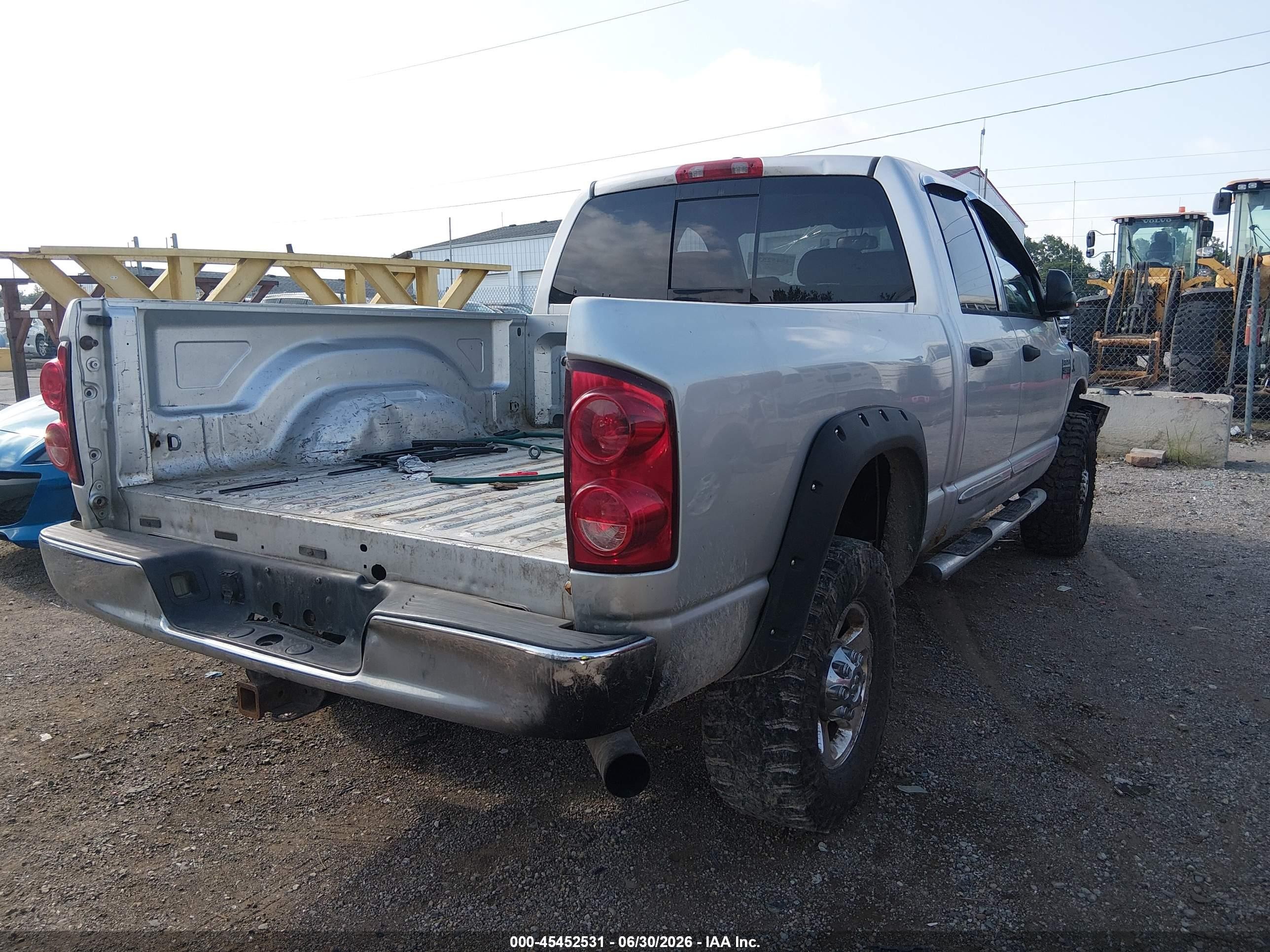 2008 Dodge Ram 2500 Slt/power Wagon Silver vin: 3D7KS28A28G155853