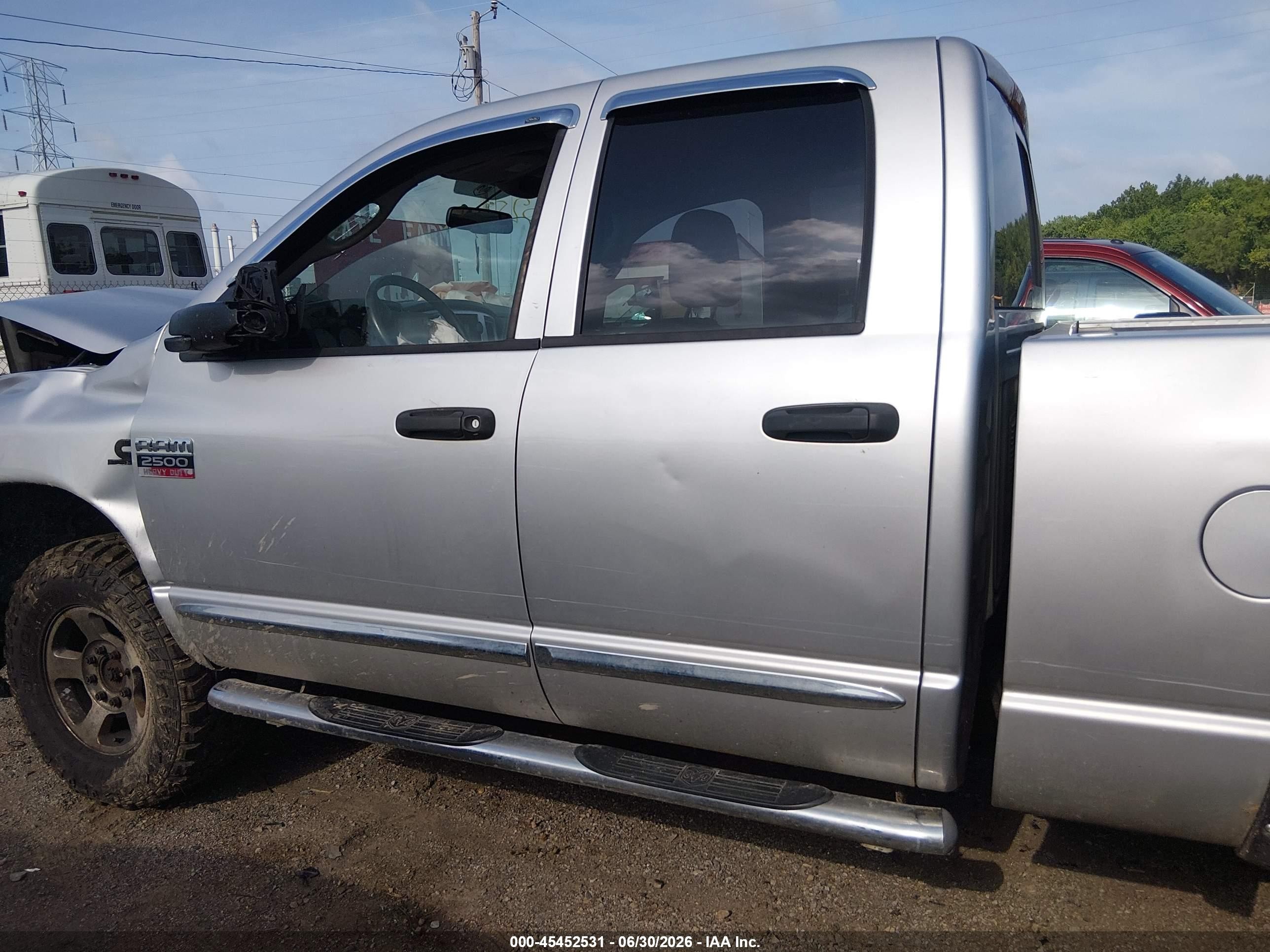 2008 Dodge Ram 2500 Slt/power Wagon Silver vin: 3D7KS28A28G155853