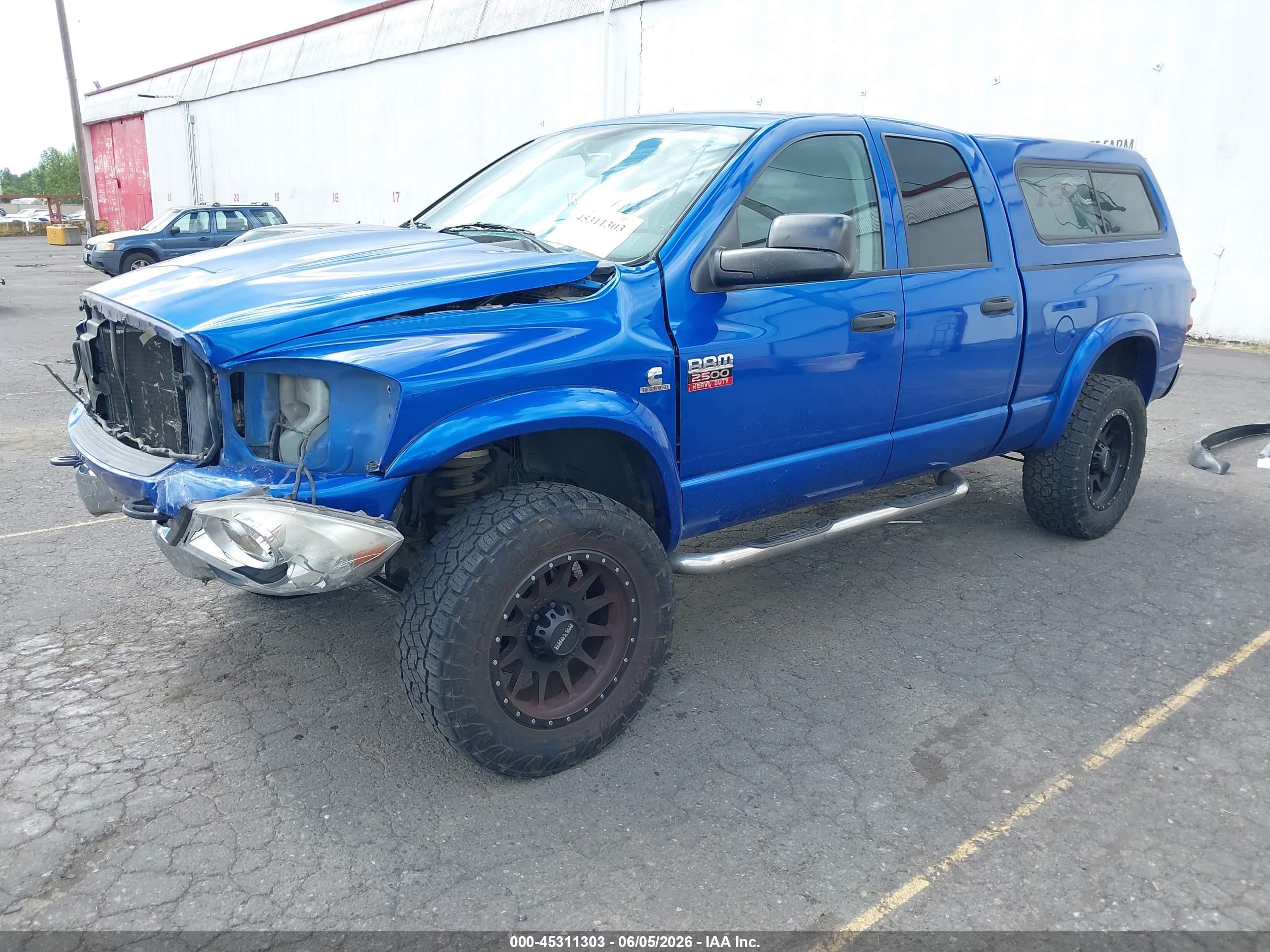 2008 Dodge Ram 2500 Slt/power Wagon Blue vin: 3D7KS28A28G172376