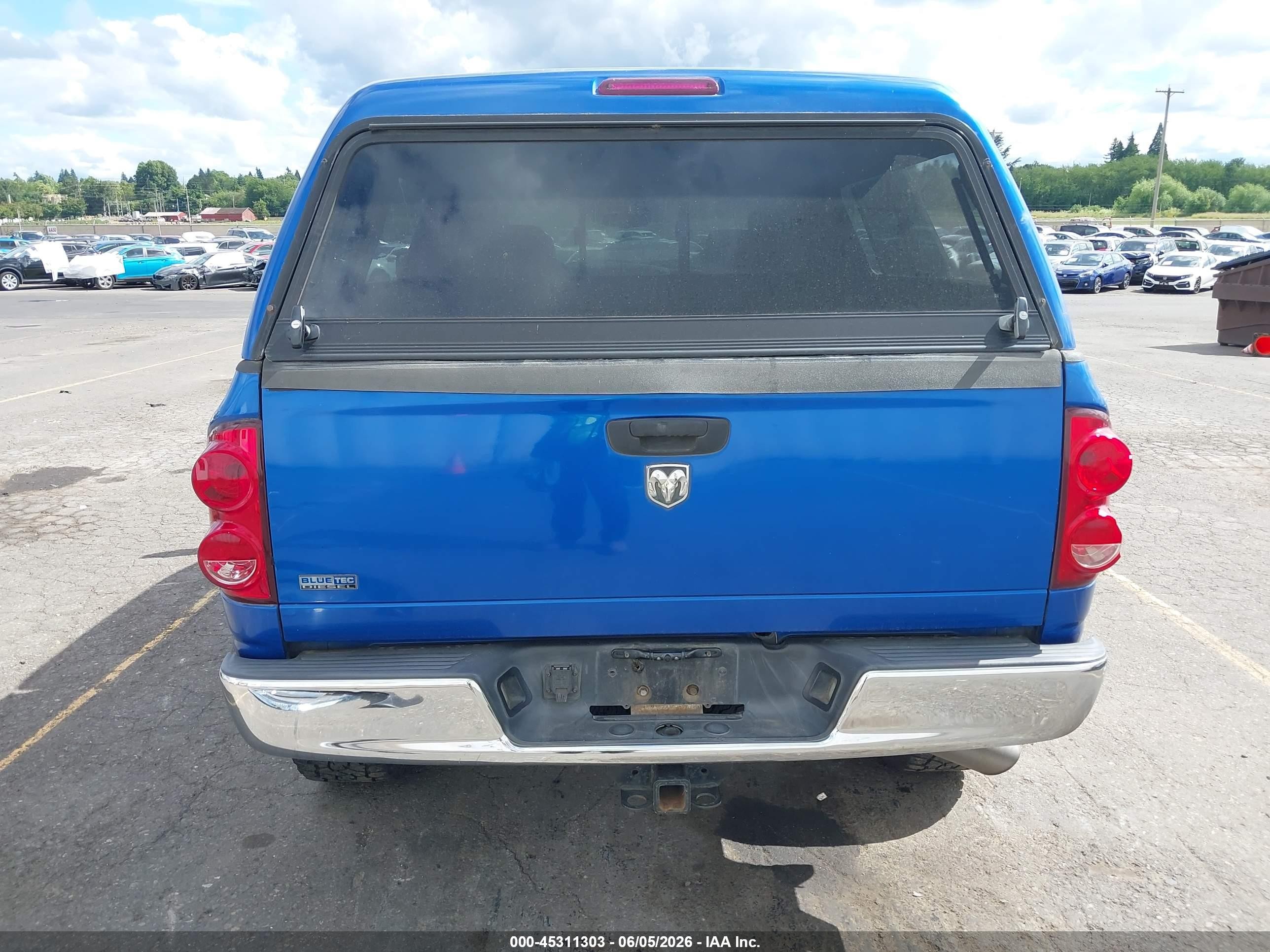 2008 Dodge Ram 2500 Slt/power Wagon Blue vin: 3D7KS28A28G172376