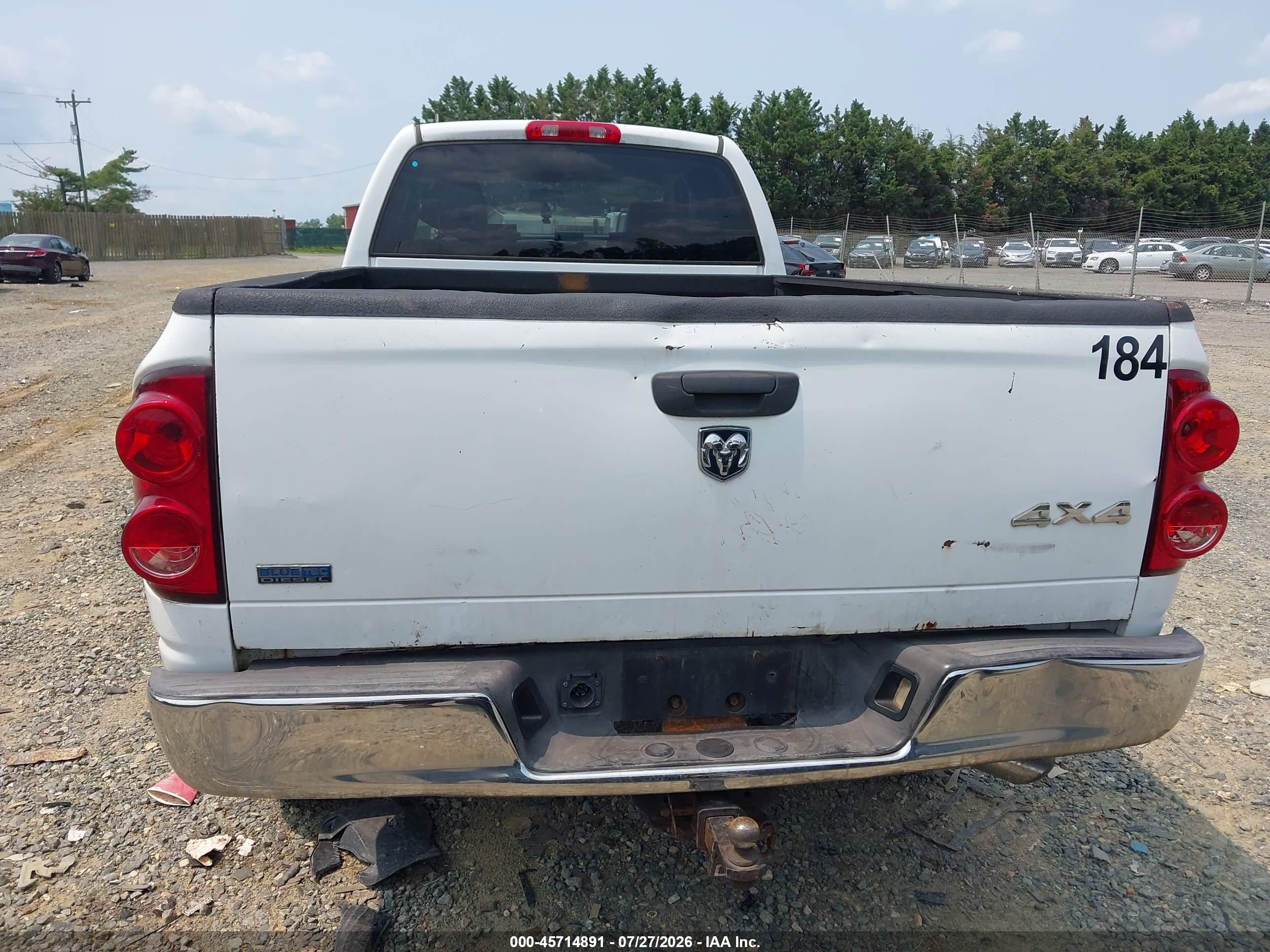 2008 Dodge Ram 2500 St/sxt White vin: 3D7KS28A28G216523