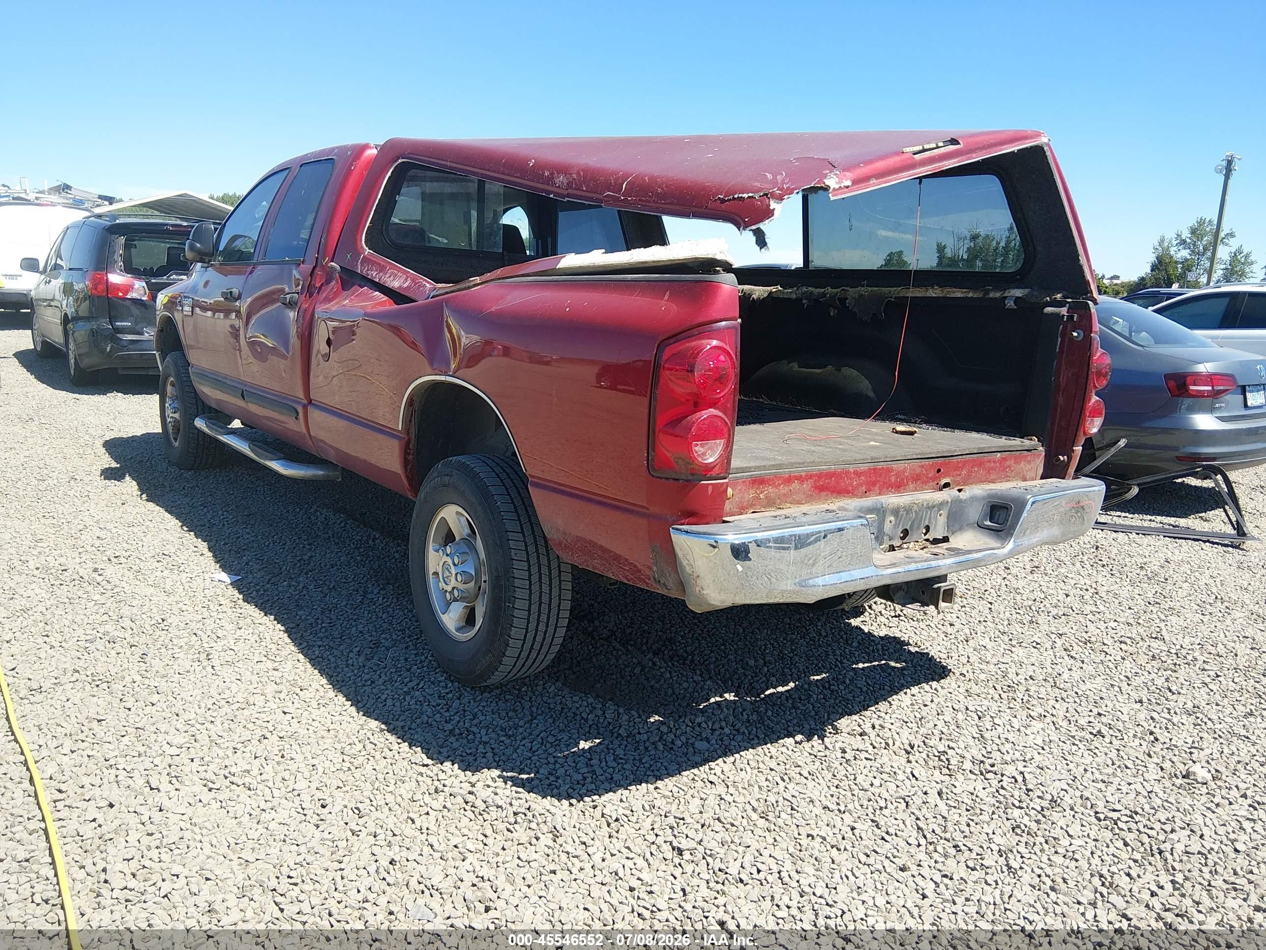 2007 Dodge Ram 2500 Slt/sport Red vin: 3D7KS28A57G843974