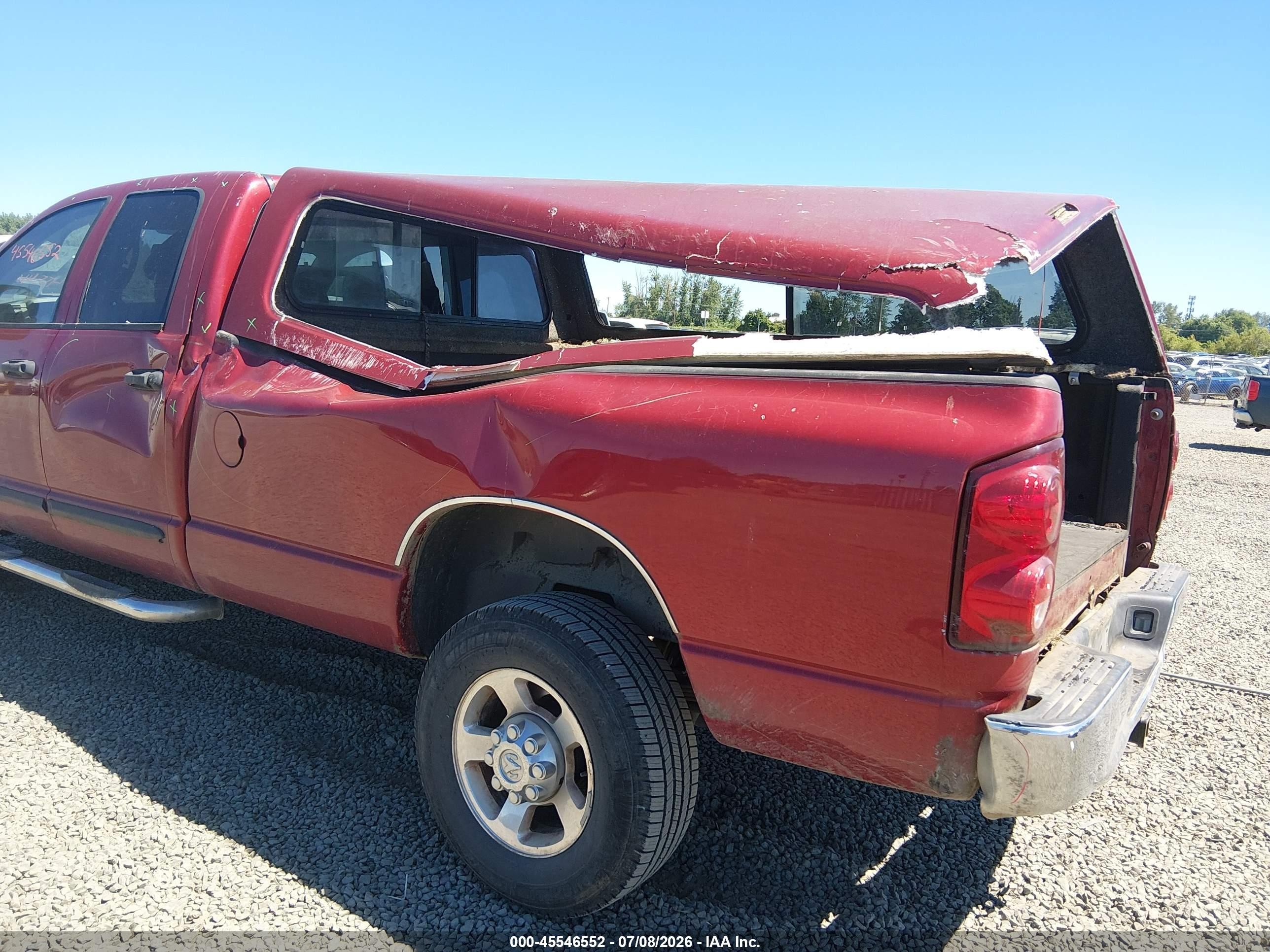 2007 Dodge Ram 2500 Slt/sport Red vin: 3D7KS28A57G843974