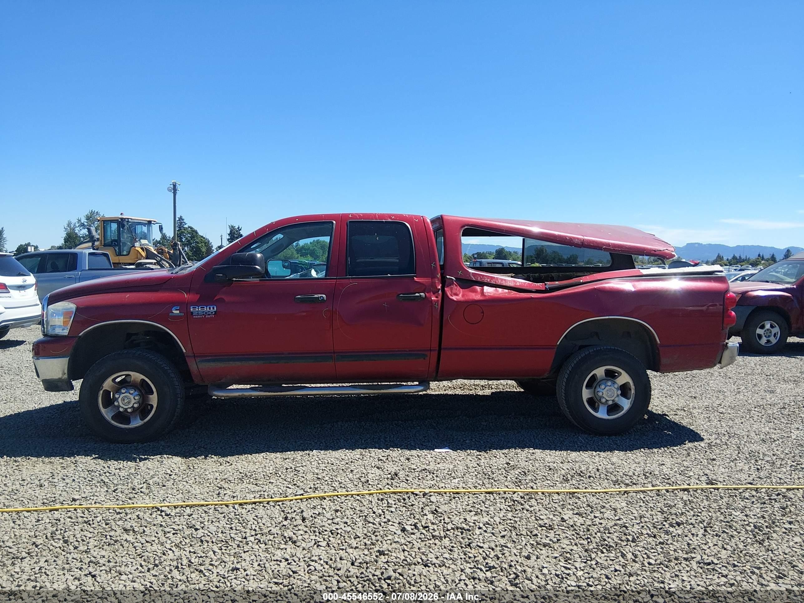 2007 Dodge Ram 2500 Slt/sport Red vin: 3D7KS28A57G843974