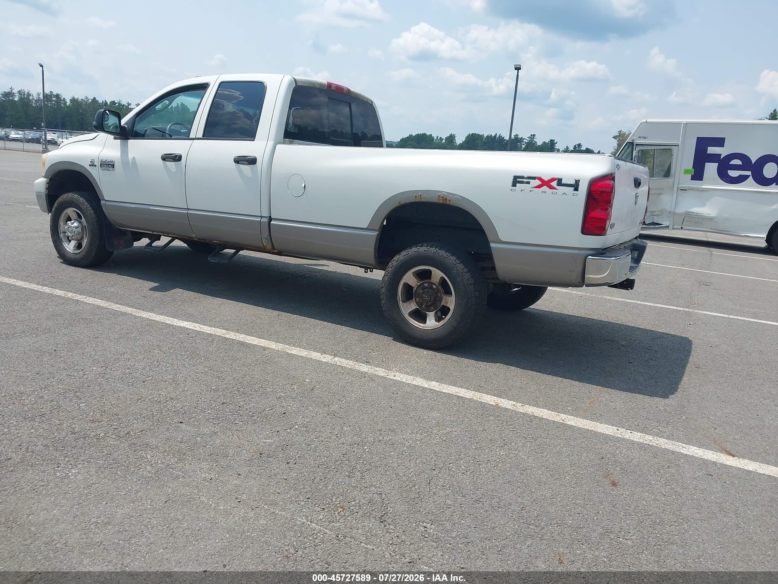 2008 Dodge Ram 2500 Slt White vin: 3D7KS28A58G193495