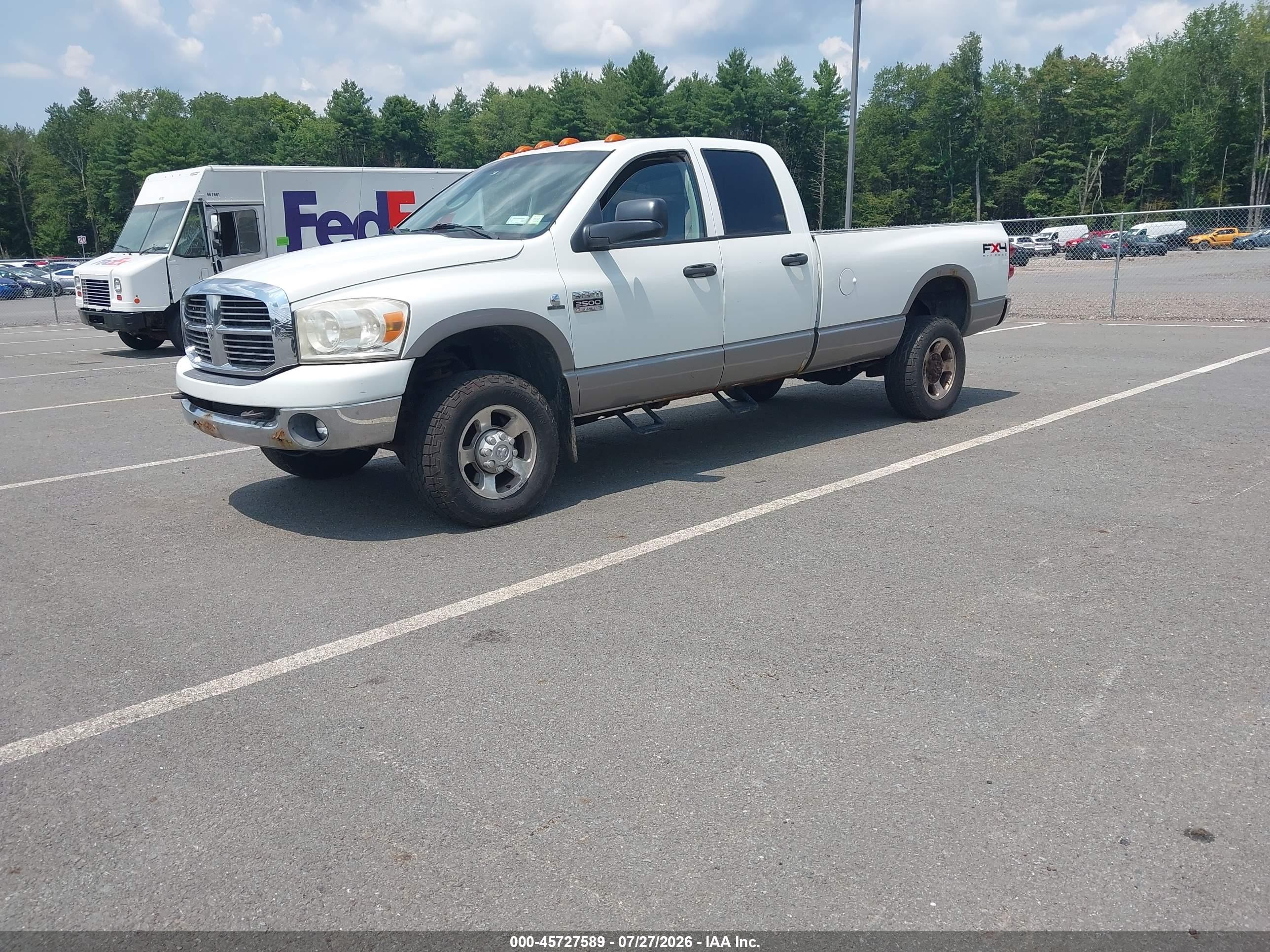 2008 Dodge Ram 2500 Slt White vin: 3D7KS28A58G193495