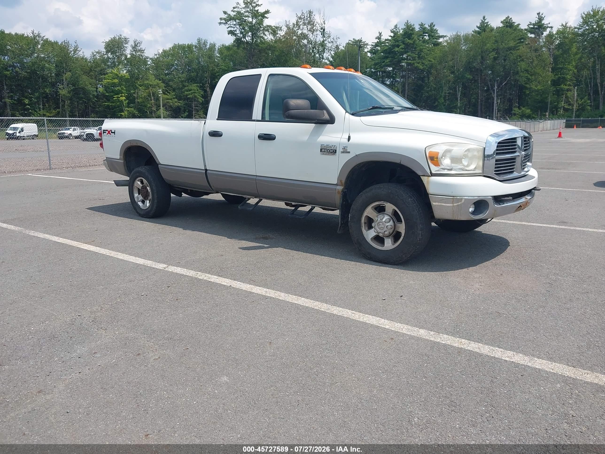 2008 Dodge Ram 2500 Slt White vin: 3D7KS28A58G193495