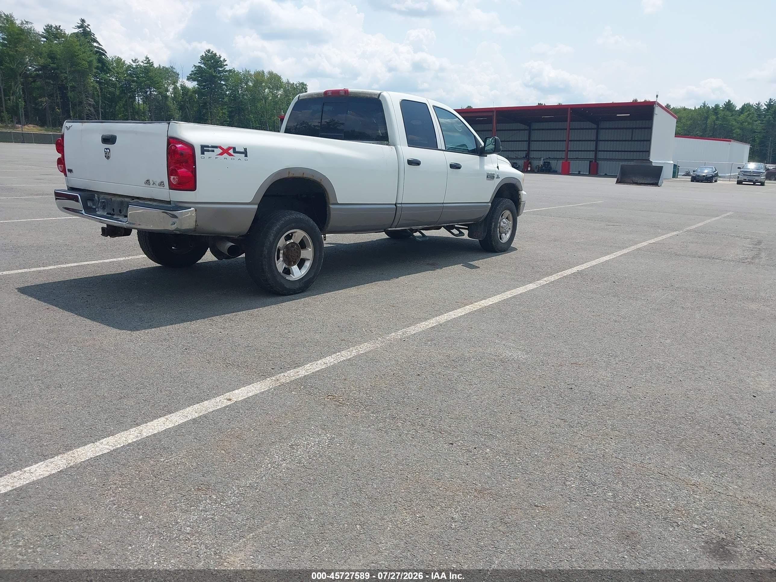 2008 Dodge Ram 2500 Slt White vin: 3D7KS28A58G193495