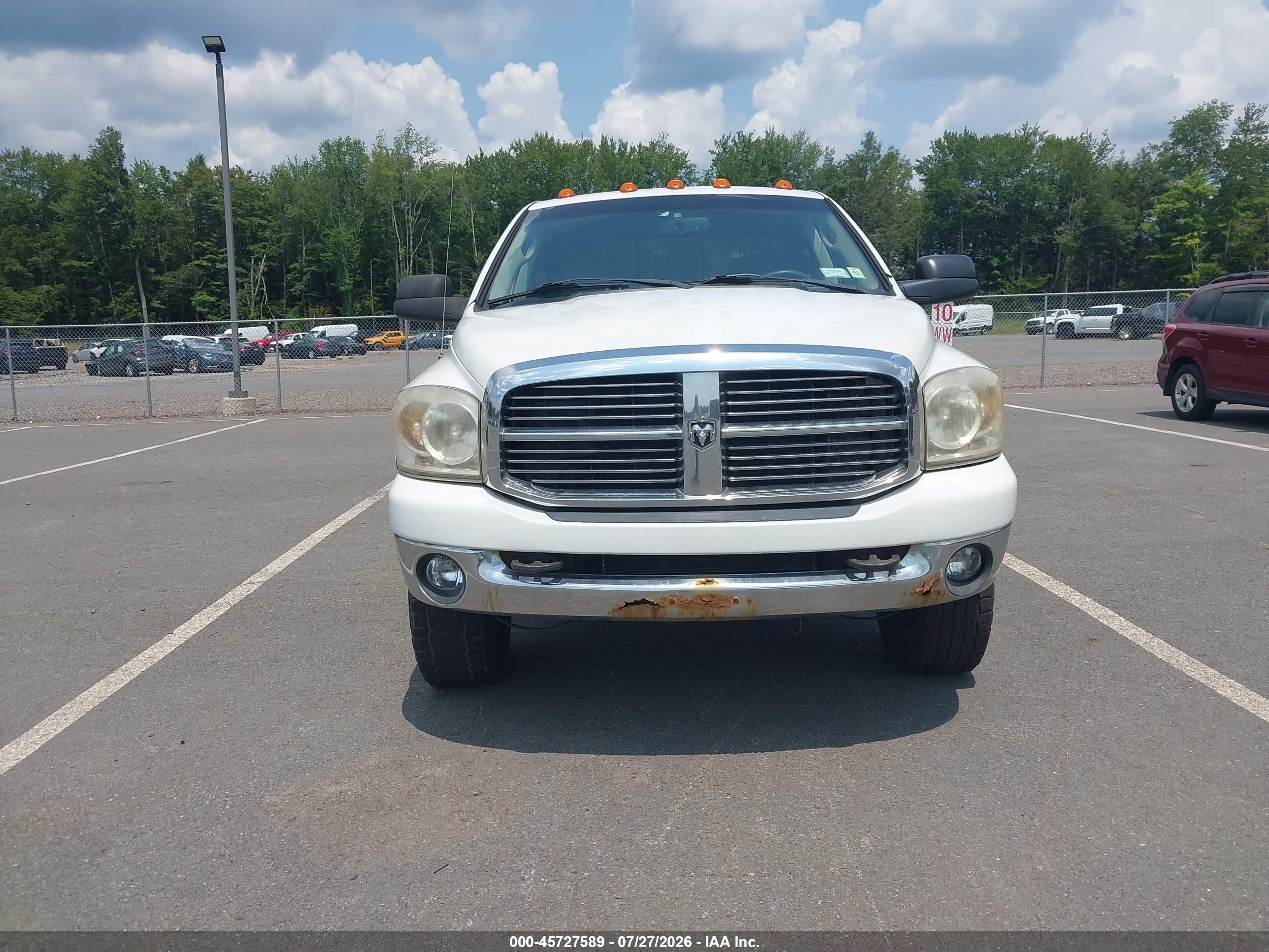 2008 Dodge Ram 2500 Slt White vin: 3D7KS28A58G193495