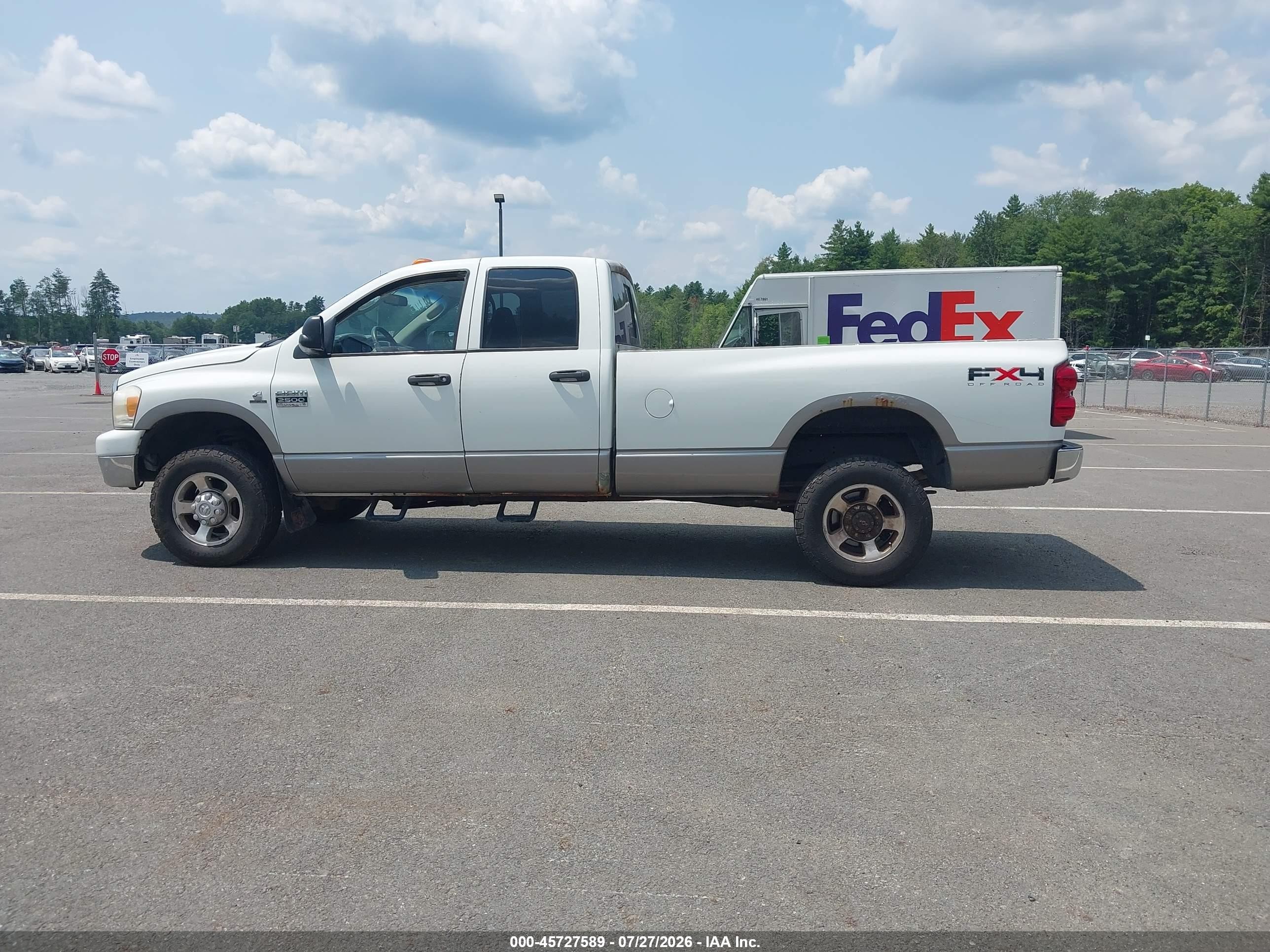 2008 Dodge Ram 2500 Slt White vin: 3D7KS28A58G193495