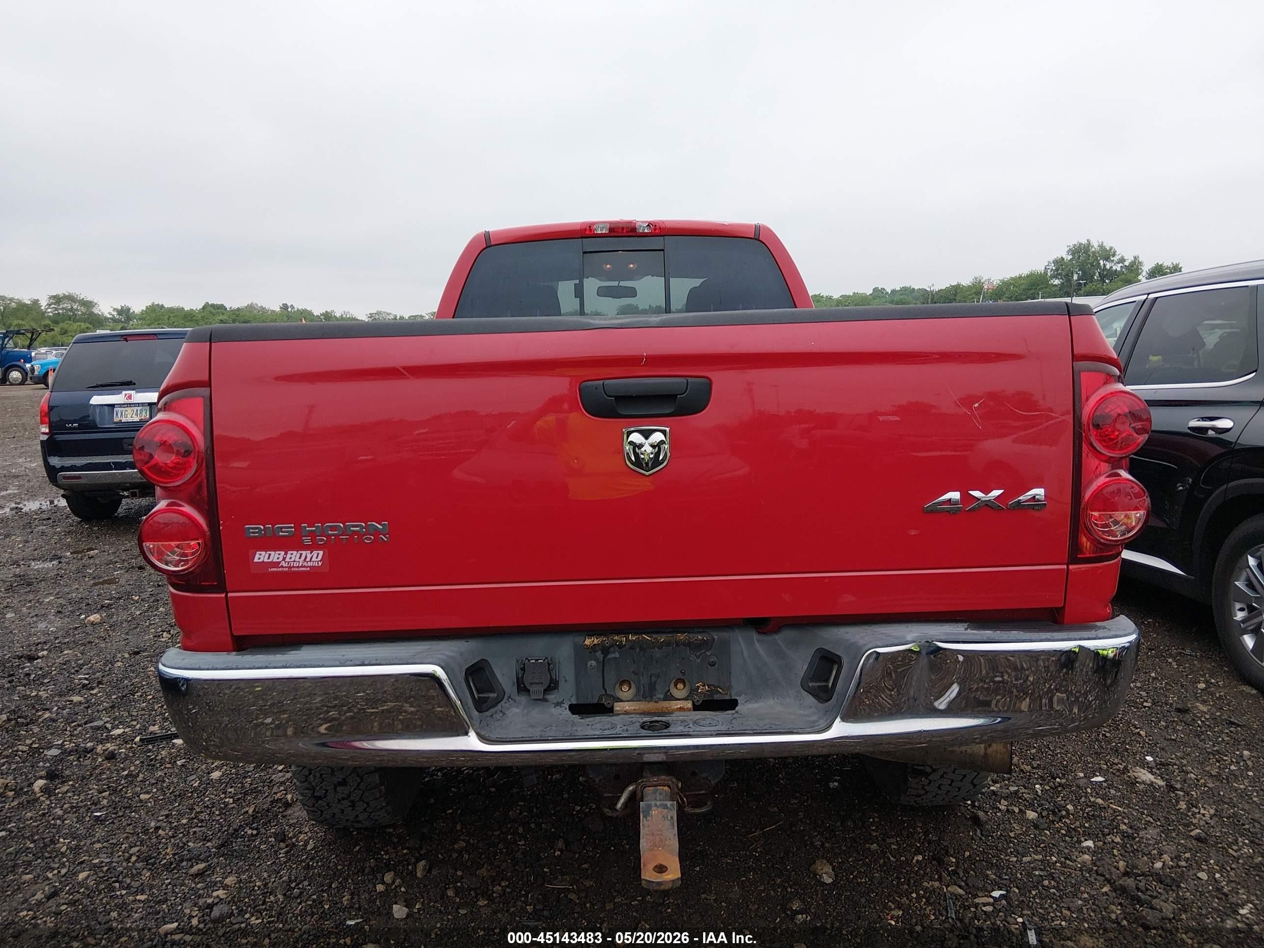 2007 Dodge Ram 2500 Slt/sport Red vin: 3D7KS28A77G845175