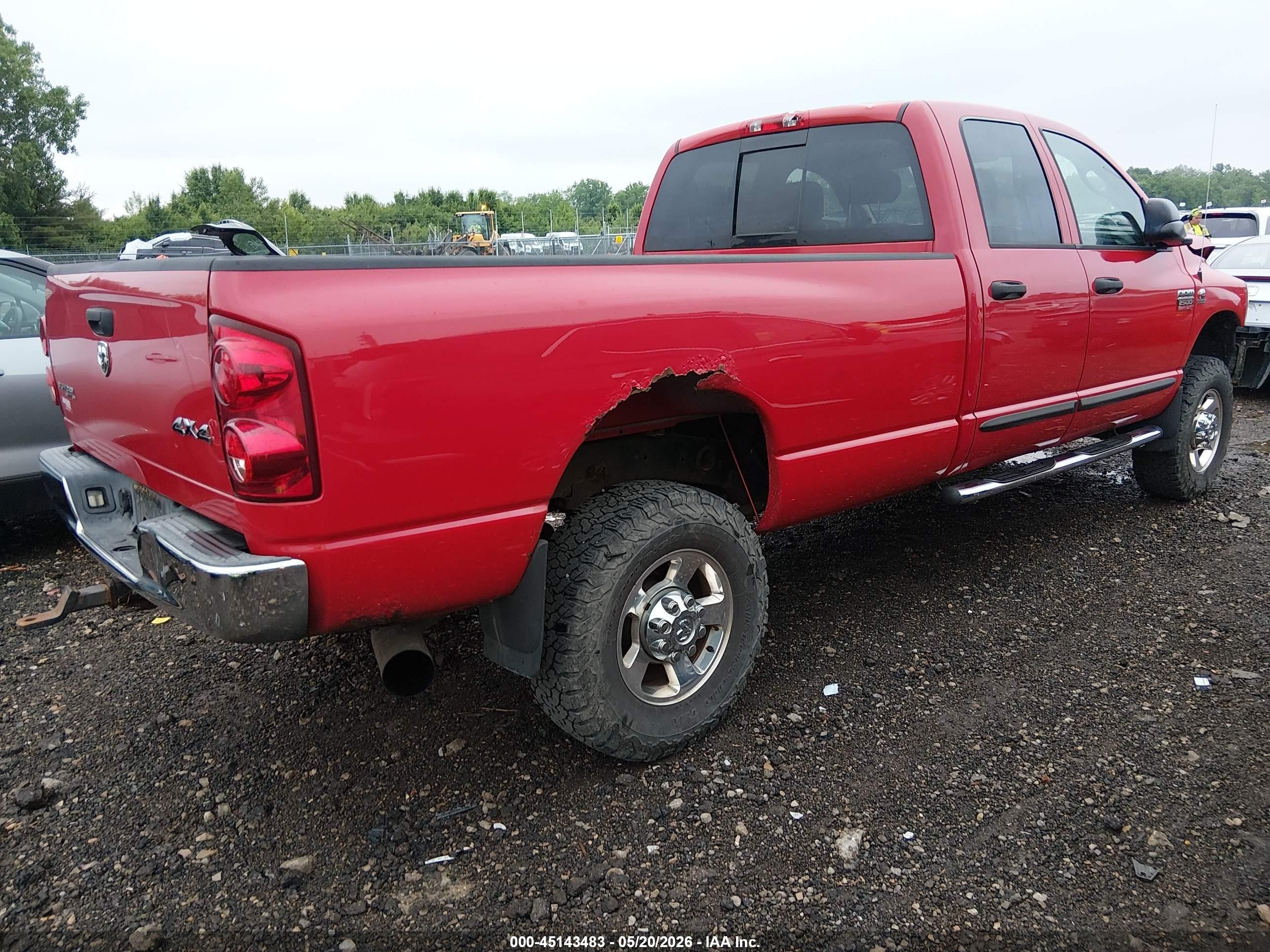 2007 Dodge Ram 2500 Slt/sport Red vin: 3D7KS28A77G845175
