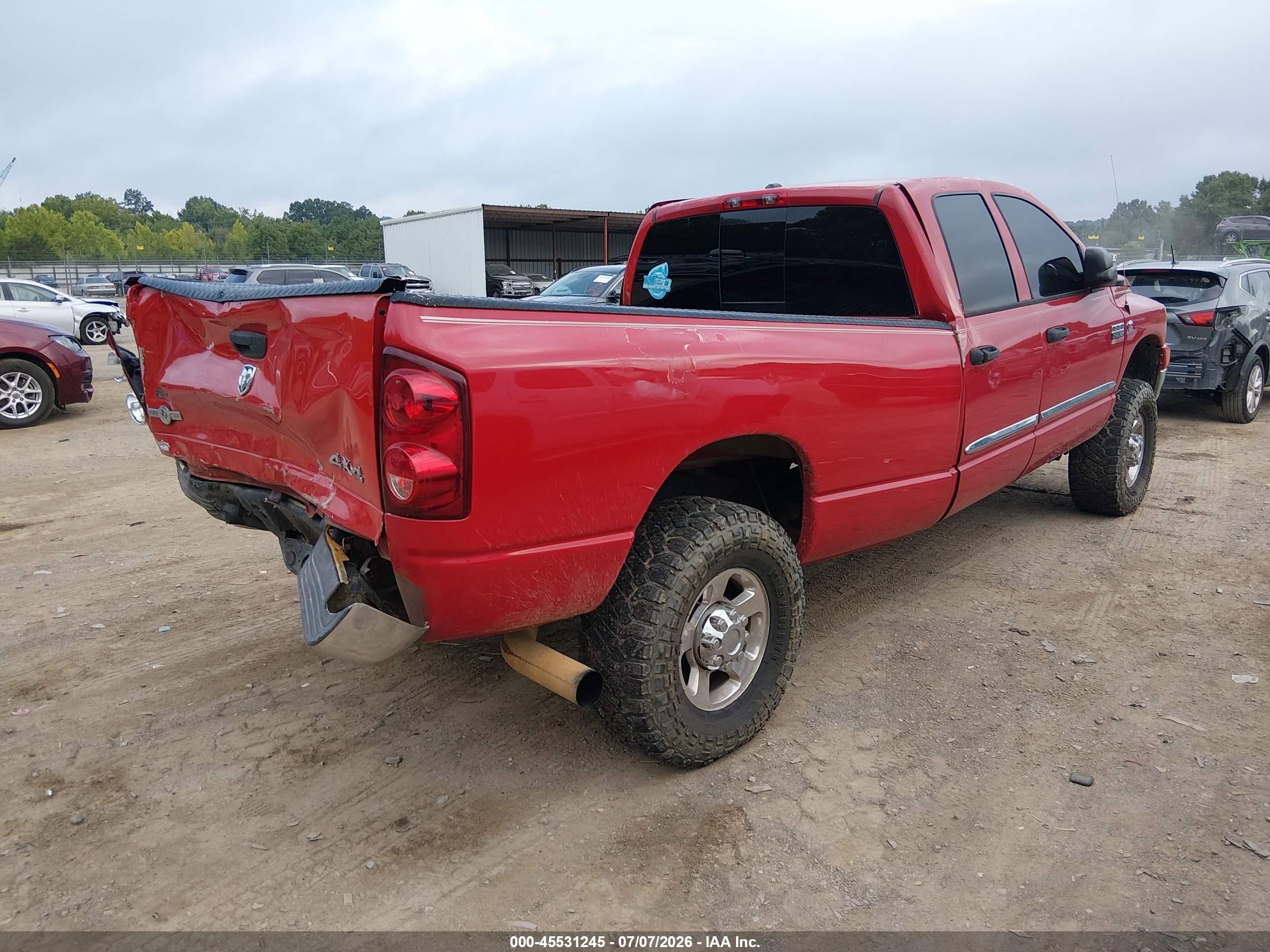2008 Dodge Ram 2500 Slt Red vin: 3D7KS28A78G149126