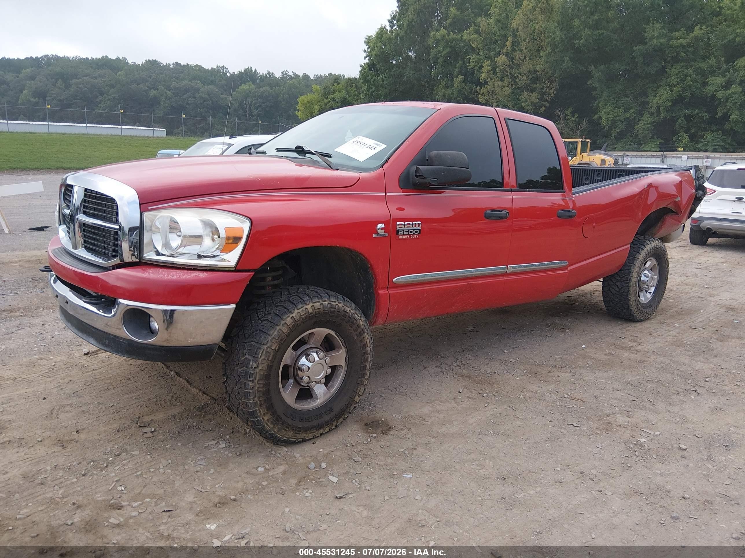 2008 Dodge Ram 2500 Slt Red vin: 3D7KS28A78G149126