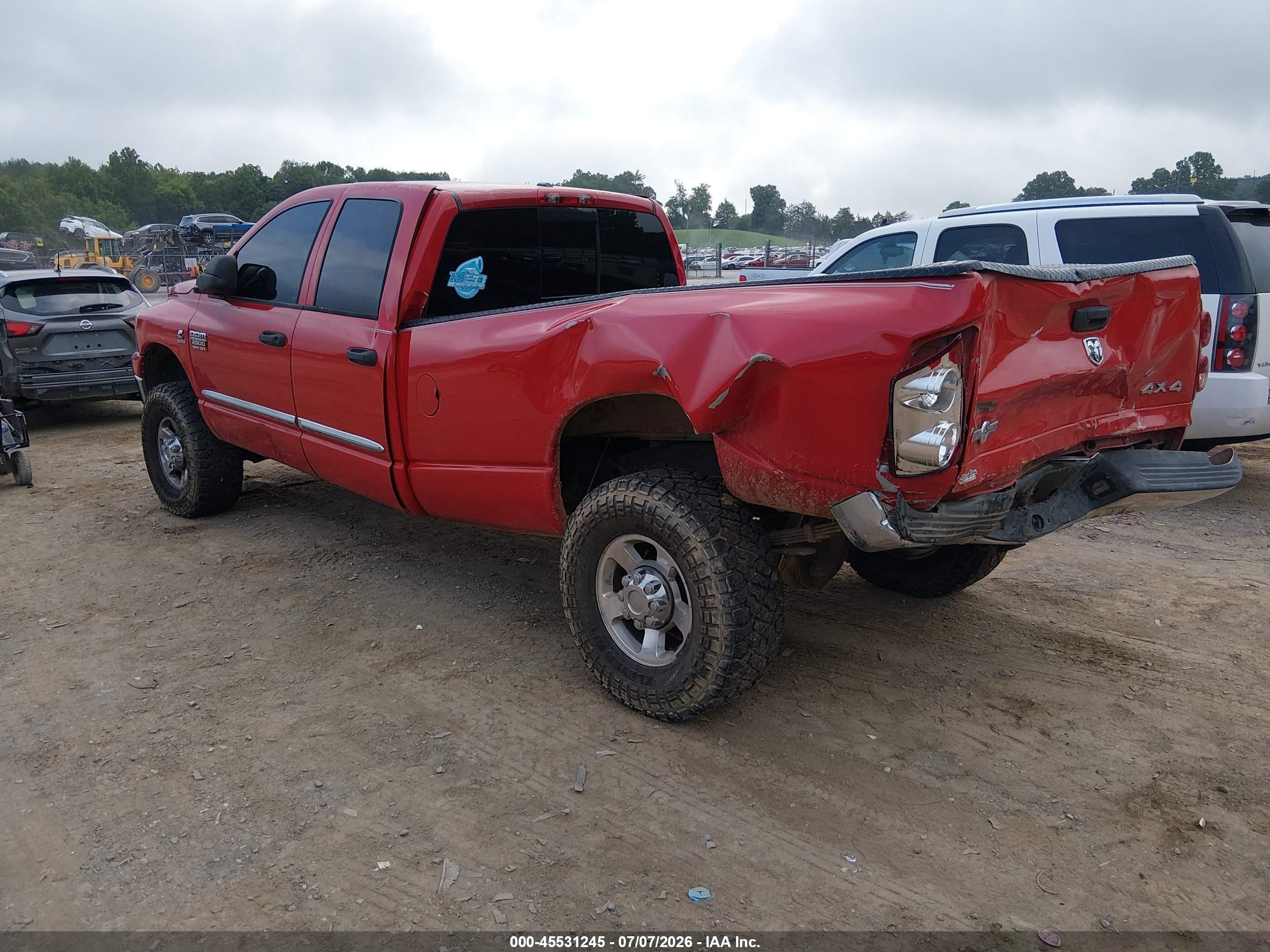 2008 Dodge Ram 2500 Slt Red vin: 3D7KS28A78G149126