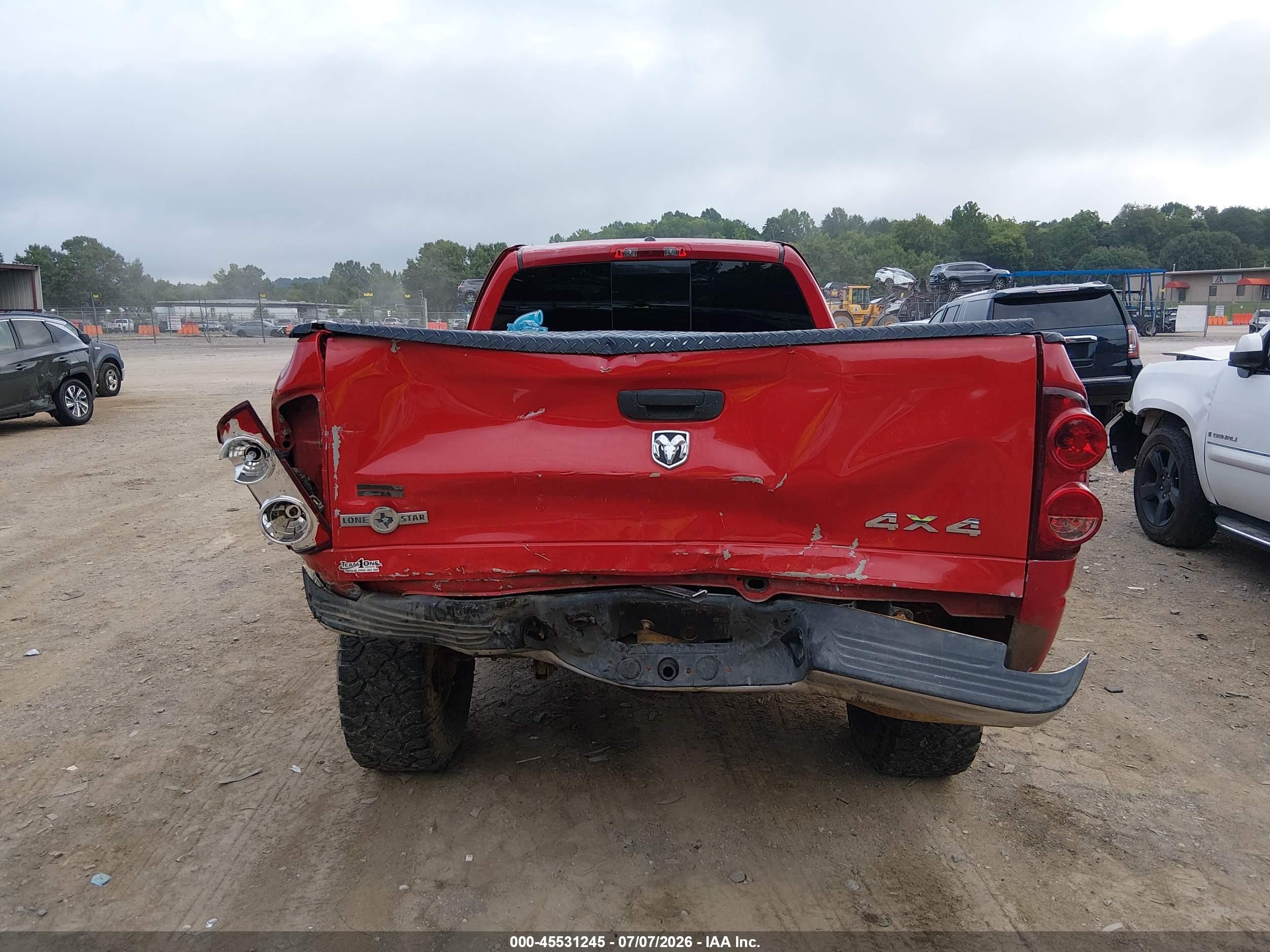 2008 Dodge Ram 2500 Slt Red vin: 3D7KS28A78G149126