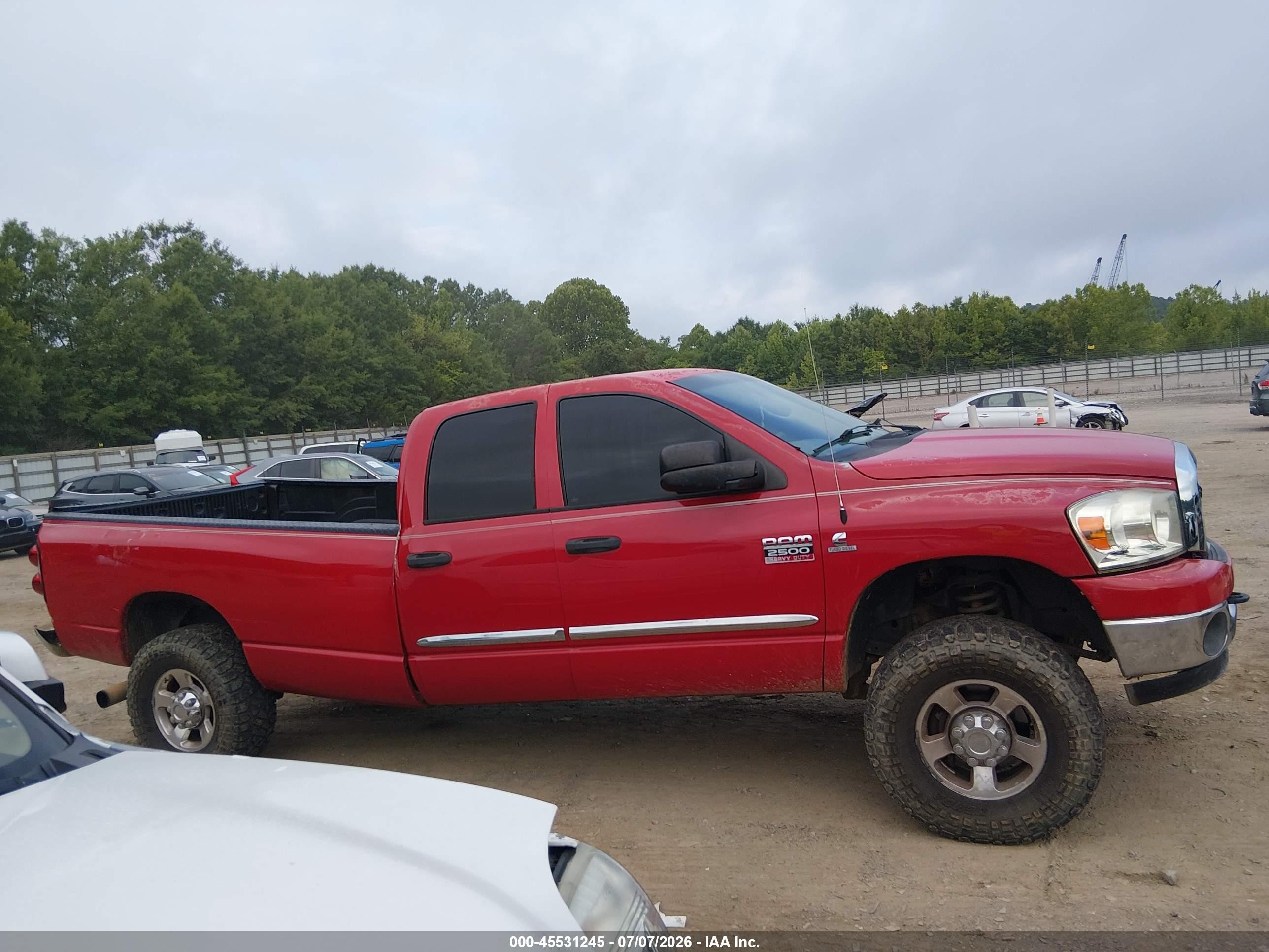 2008 Dodge Ram 2500 Slt Red vin: 3D7KS28A78G149126