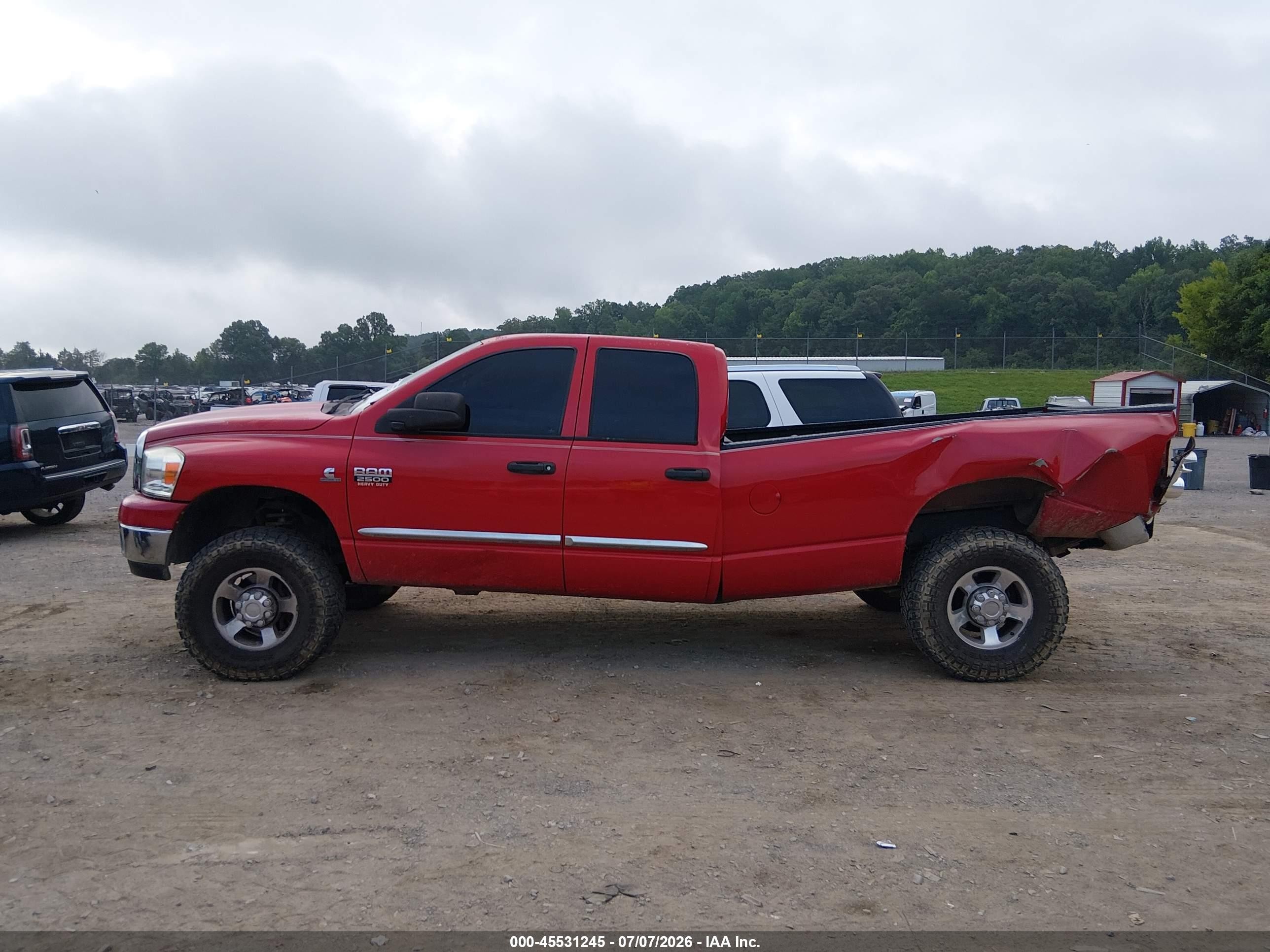 2008 Dodge Ram 2500 Slt Red vin: 3D7KS28A78G149126