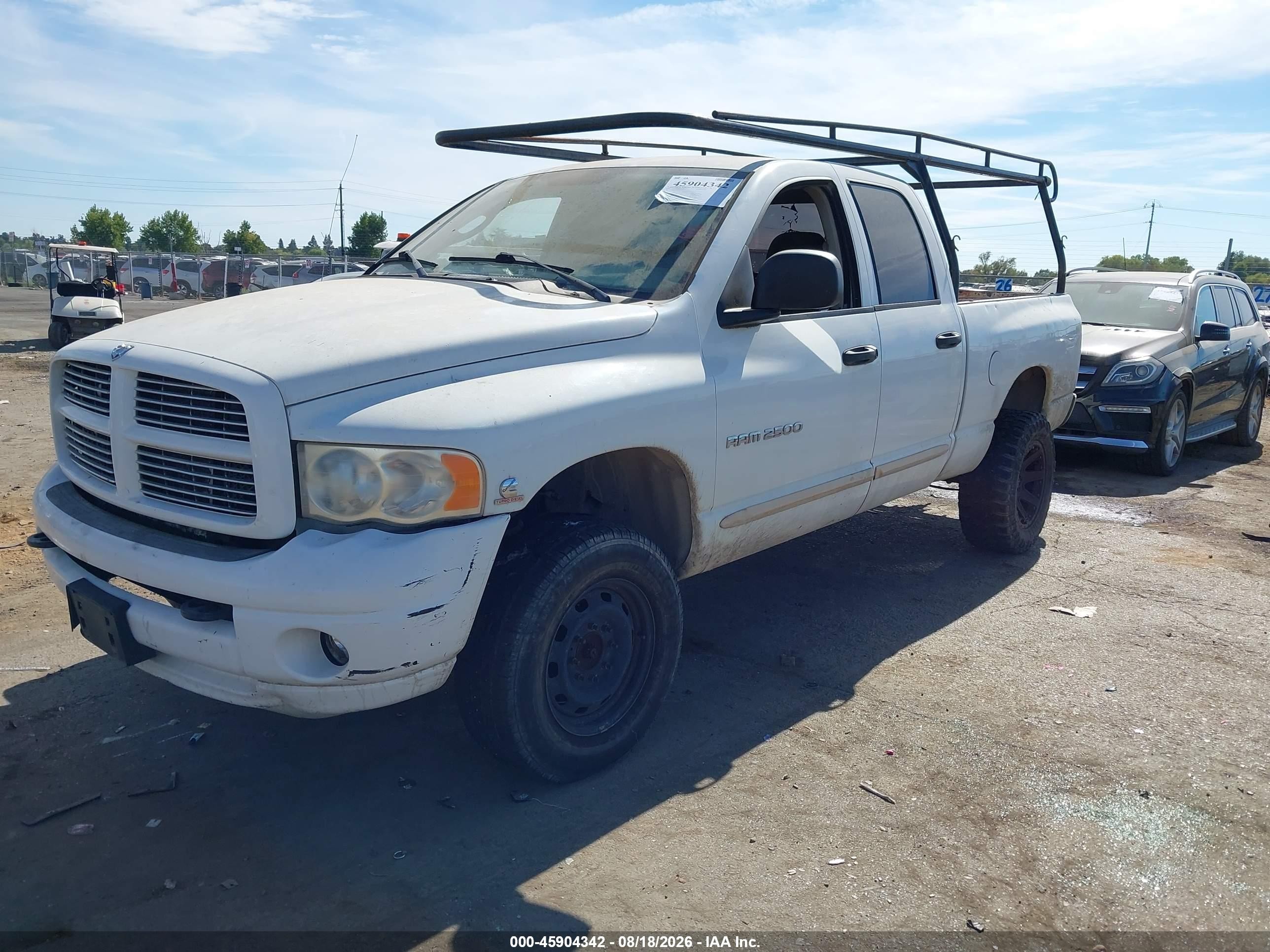 2005 Dodge Ram 2500 Slt/laramie White vin: 3D7KS28C05G763321