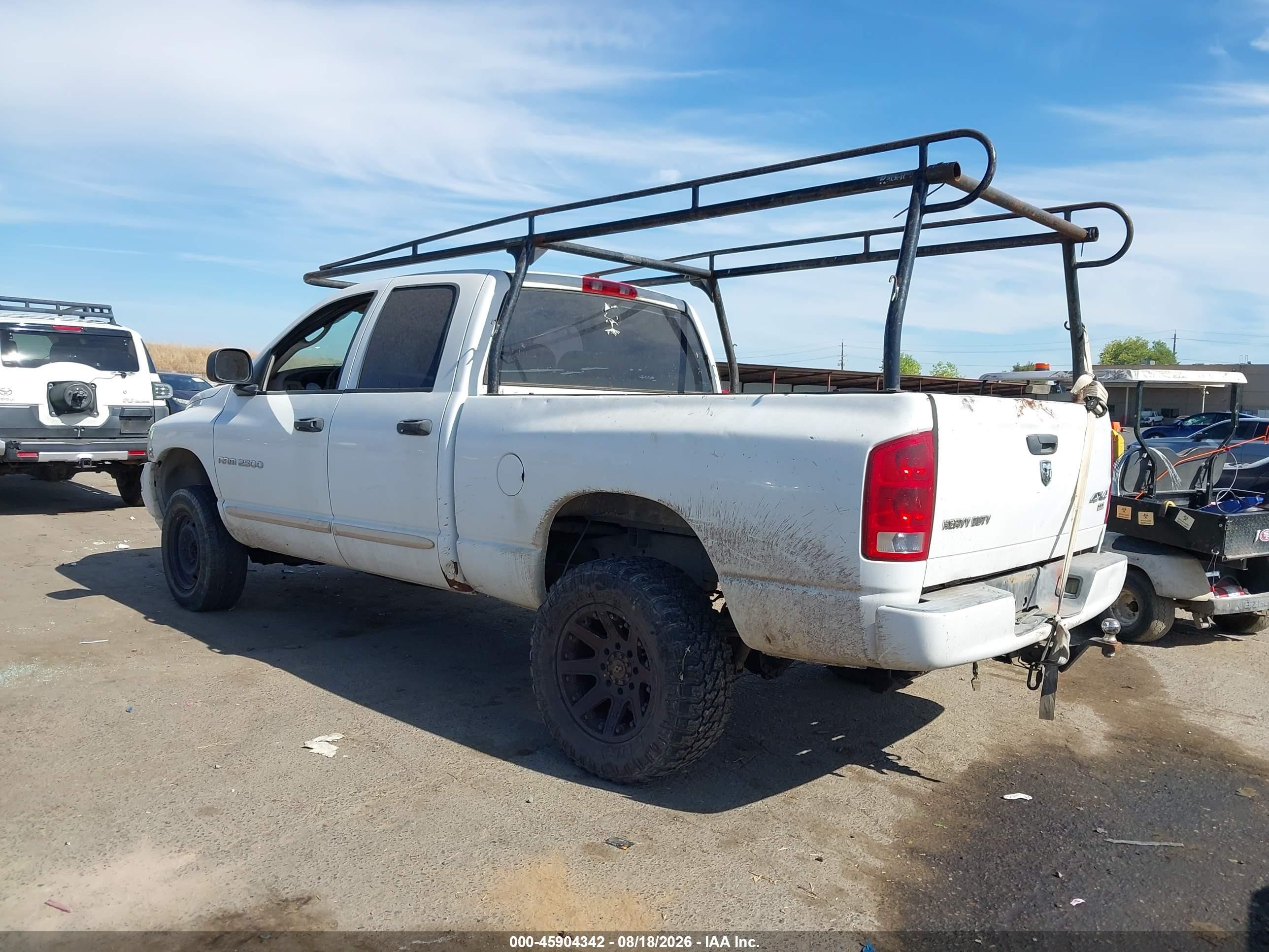 2005 Dodge Ram 2500 Slt/laramie White vin: 3D7KS28C05G763321