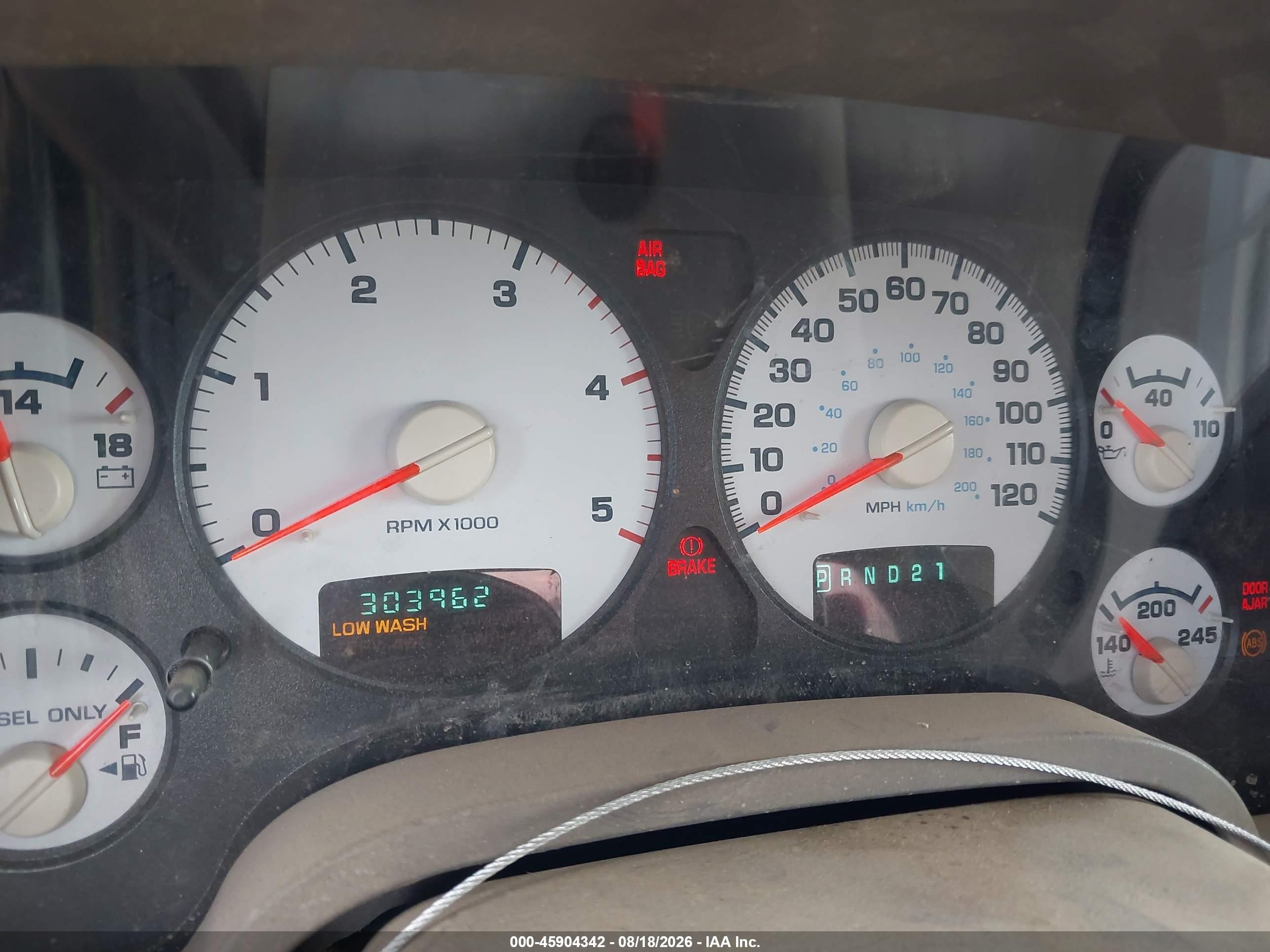 2005 Dodge Ram 2500 Slt/laramie White vin: 3D7KS28C05G763321
