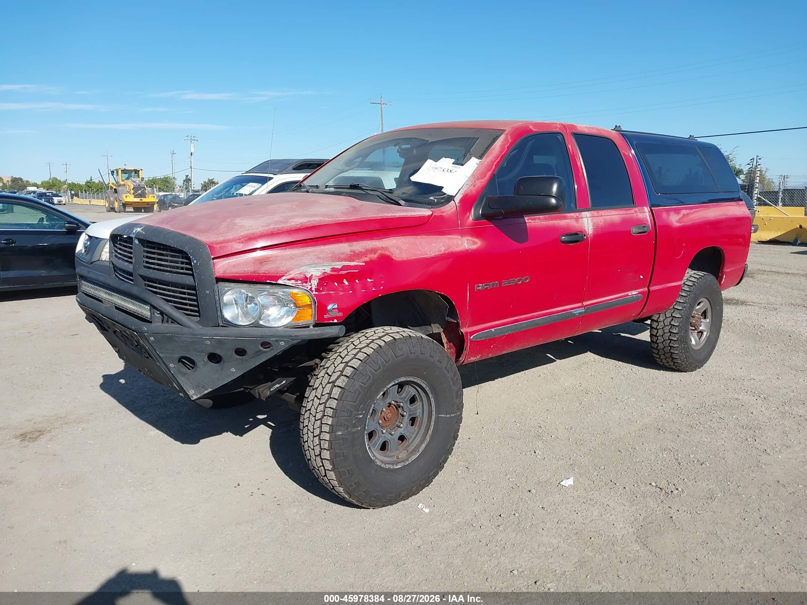 2005 Dodge Ram 2500 Slt/laramie Красный vin: 3D7KS28C05G764159