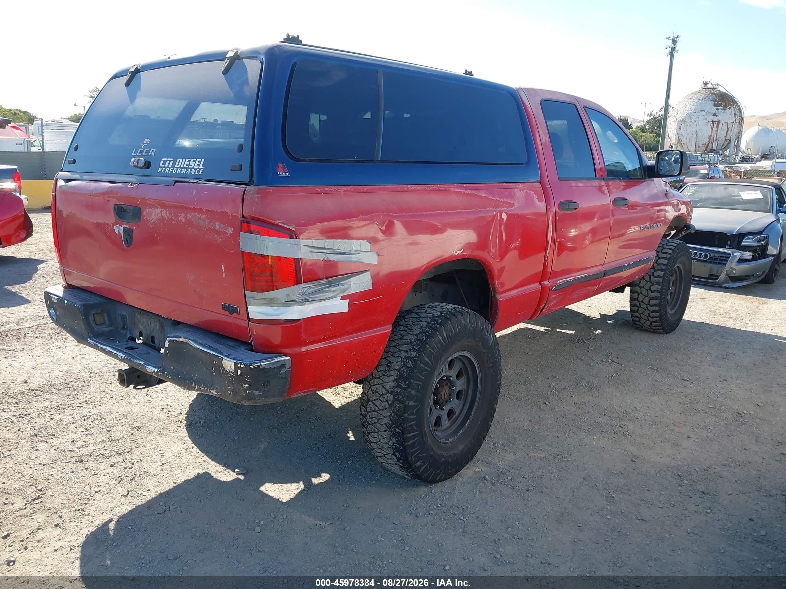2005 Dodge Ram 2500 Slt/laramie Красный vin: 3D7KS28C05G764159