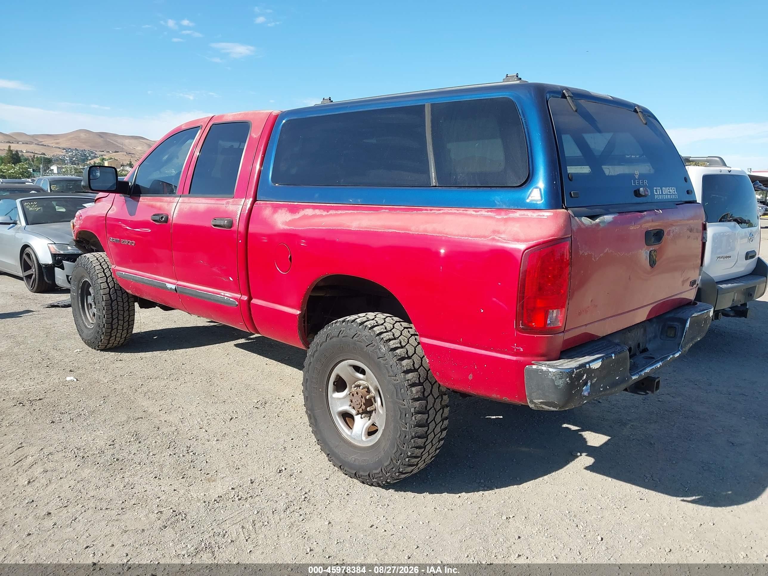 2005 Dodge Ram 2500 Slt/laramie Красный vin: 3D7KS28C05G764159
