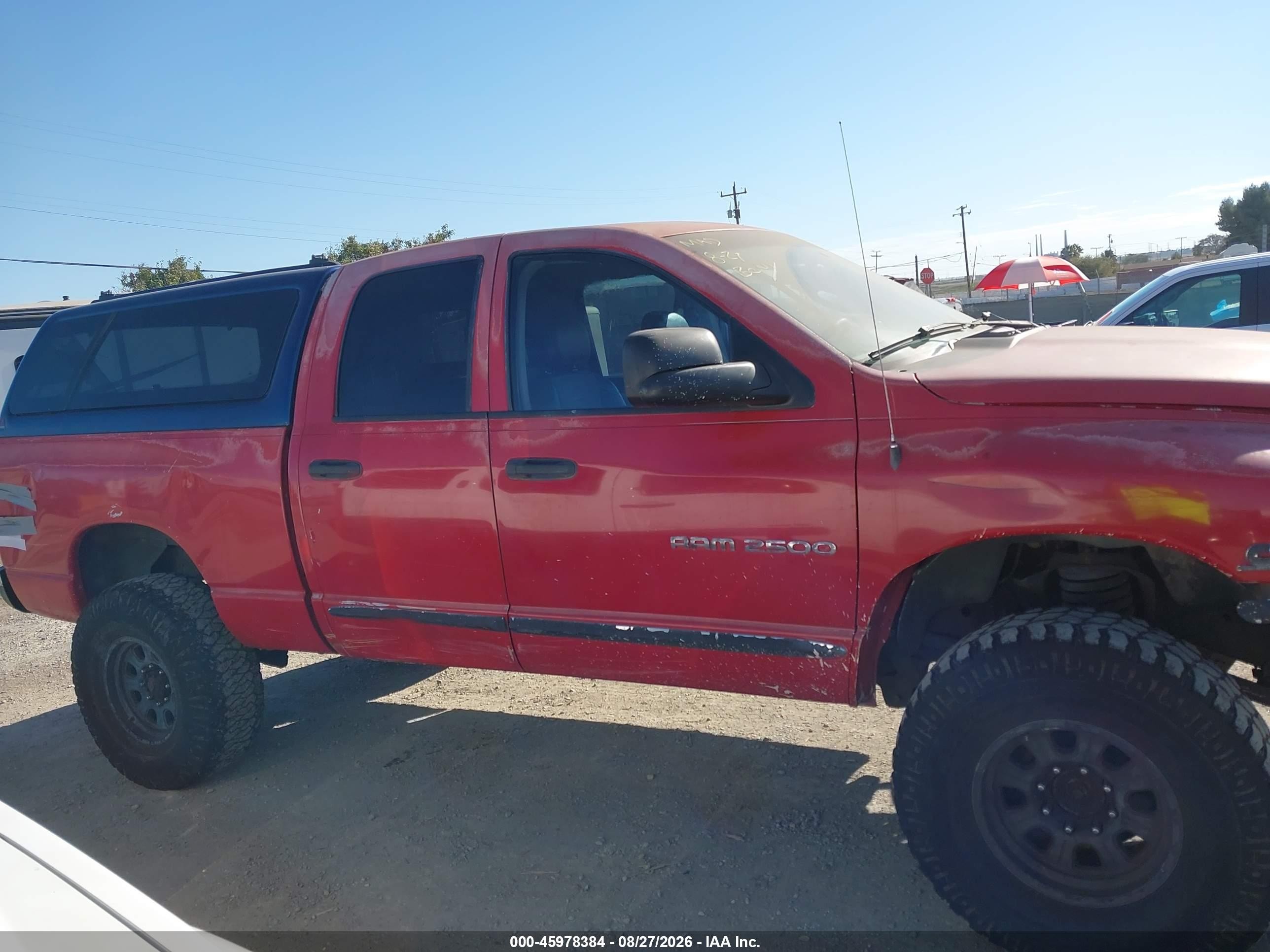 2005 Dodge Ram 2500 Slt/laramie Красный vin: 3D7KS28C05G764159