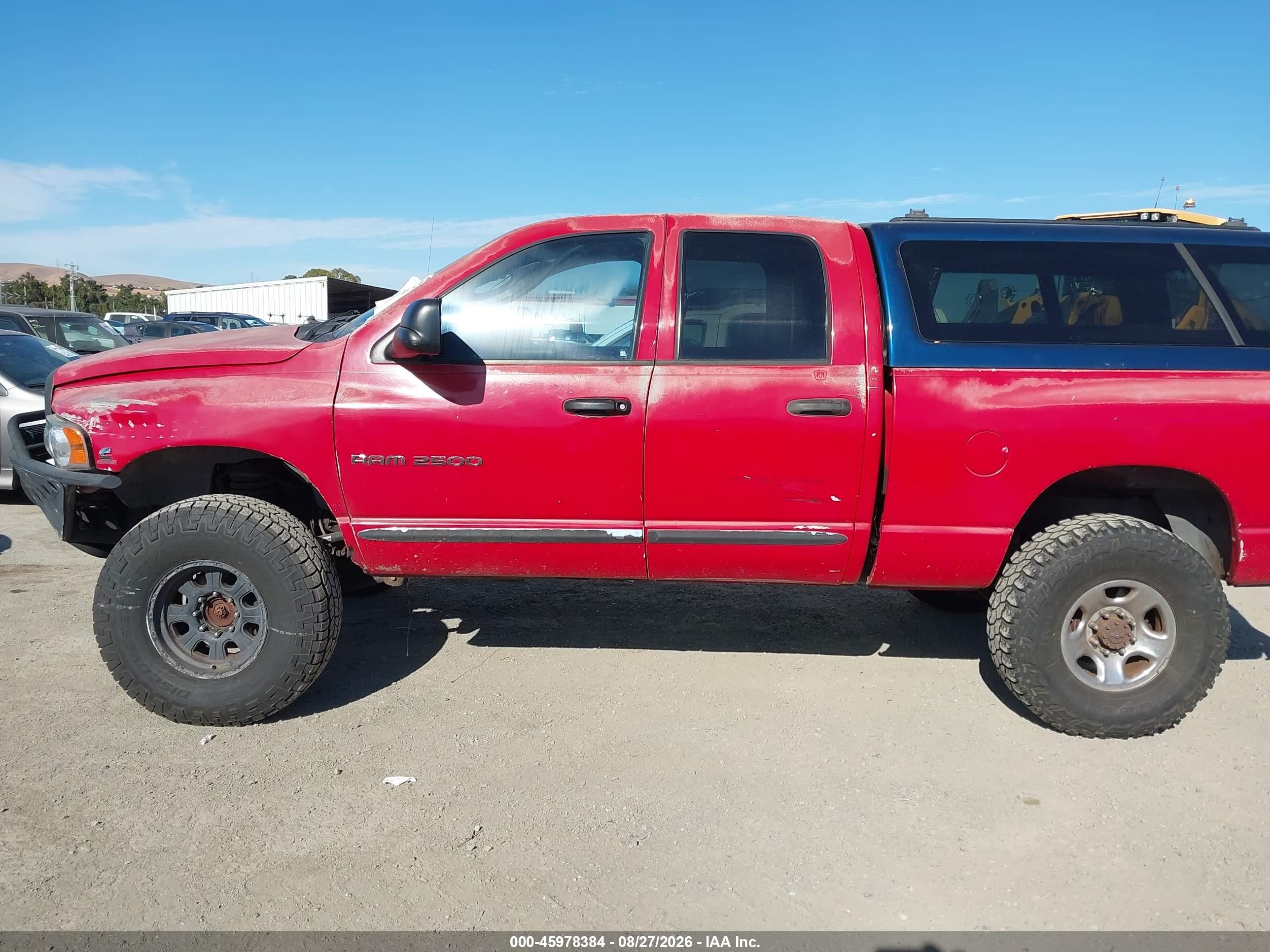2005 Dodge Ram 2500 Slt/laramie Красный vin: 3D7KS28C05G764159
