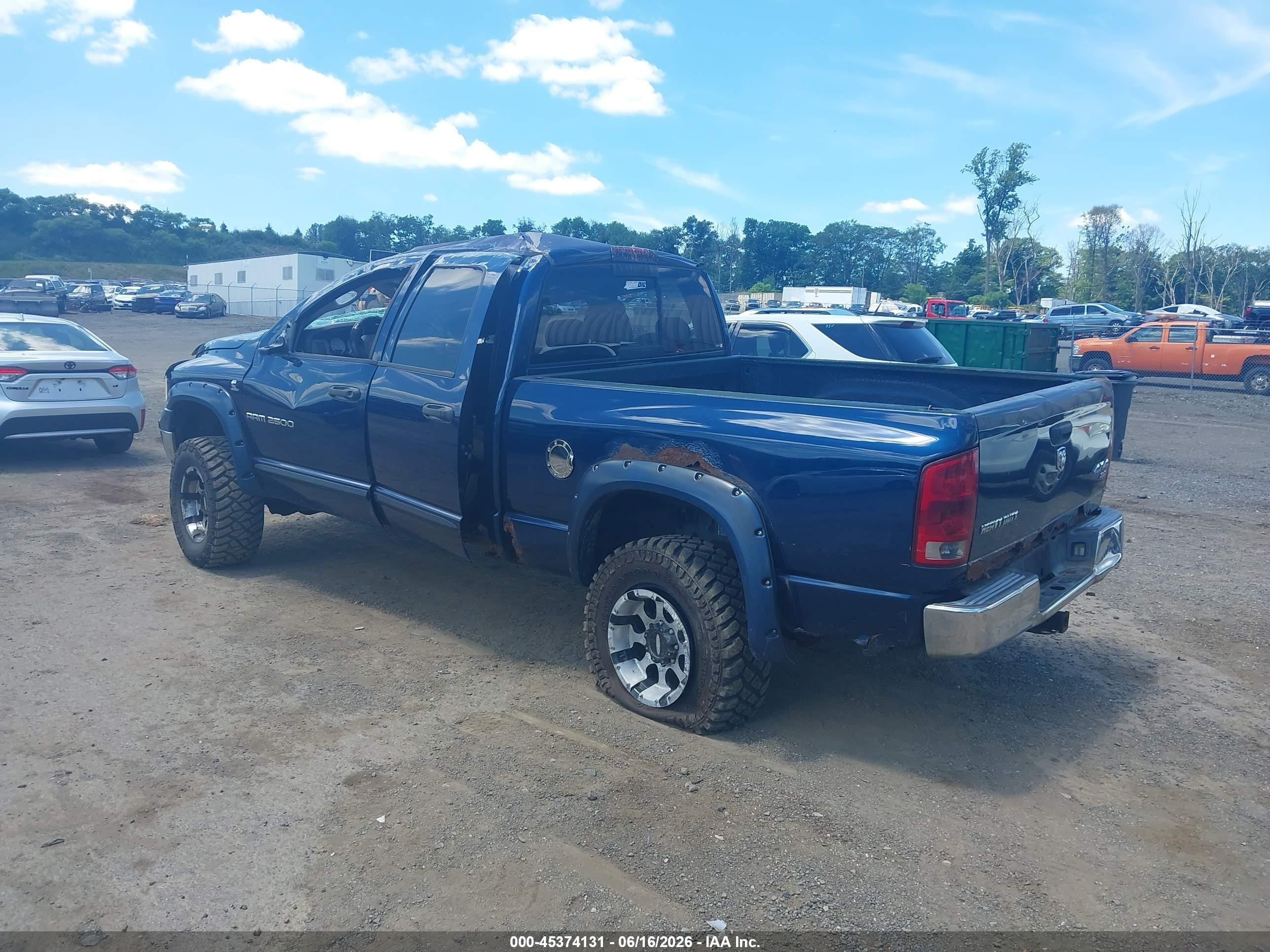 2005 Dodge Ram 2500 Slt/laramie Dark Blue vin: 3D7KS28C05G842696