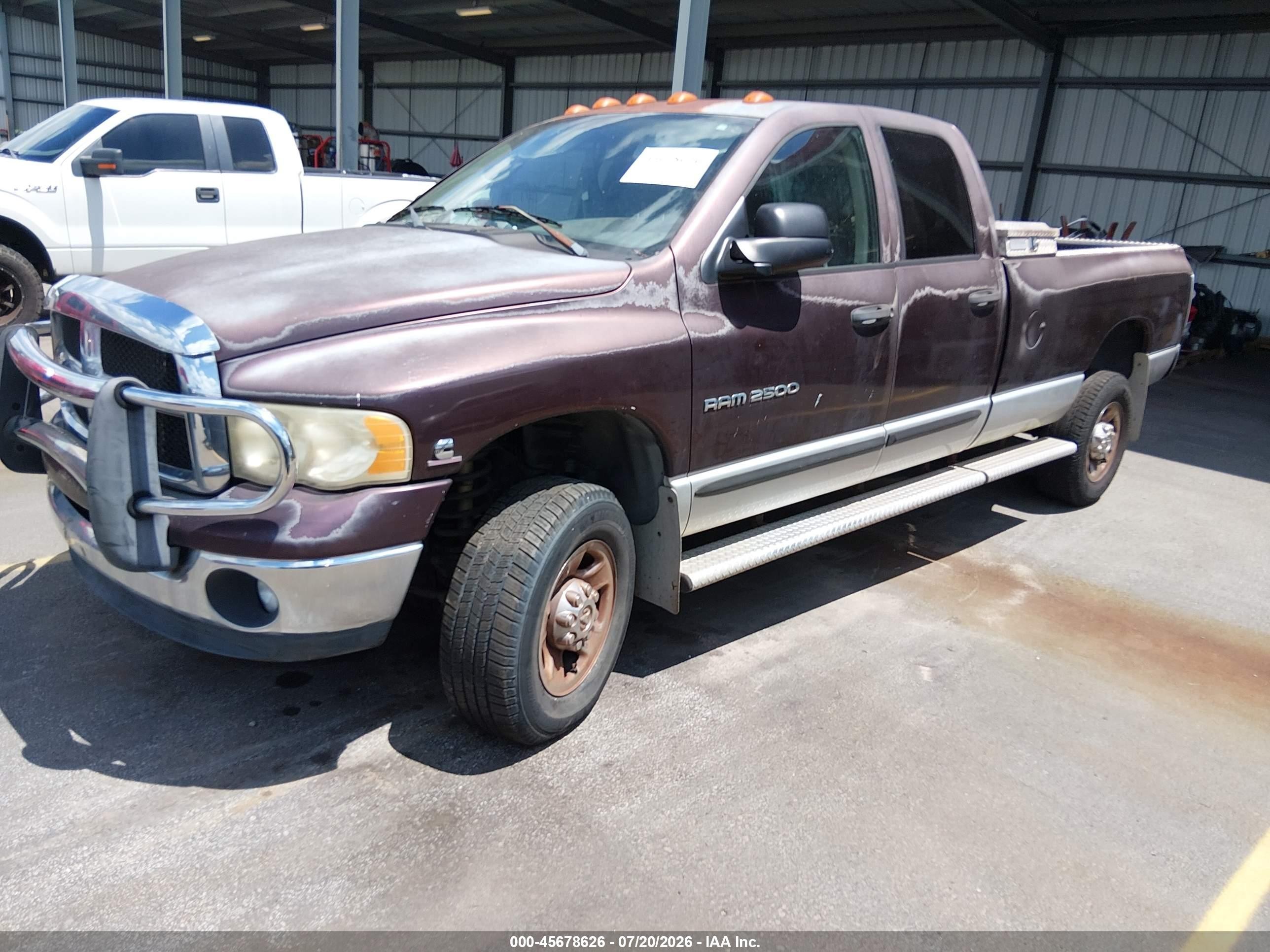 2005 Dodge Ram 2500 Slt/laramie Red vin: 3D7KS28C15G728254