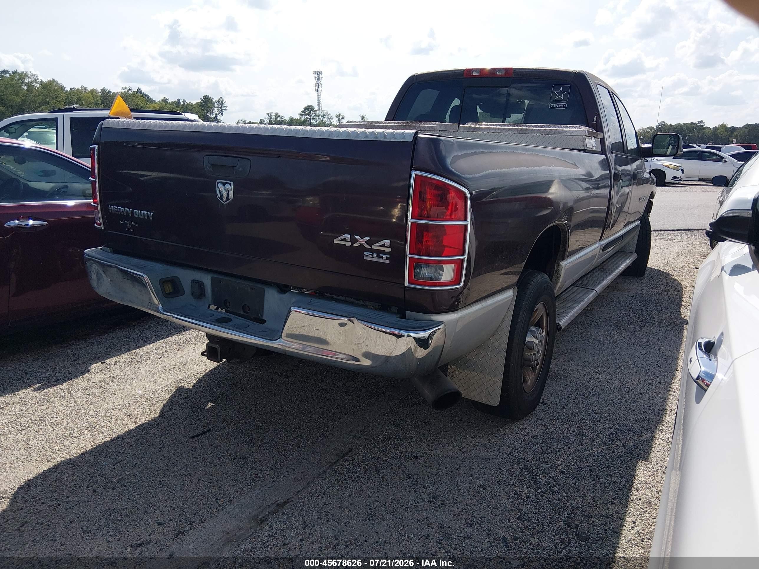 2005 Dodge Ram 2500 Slt/laramie Red vin: 3D7KS28C15G728254