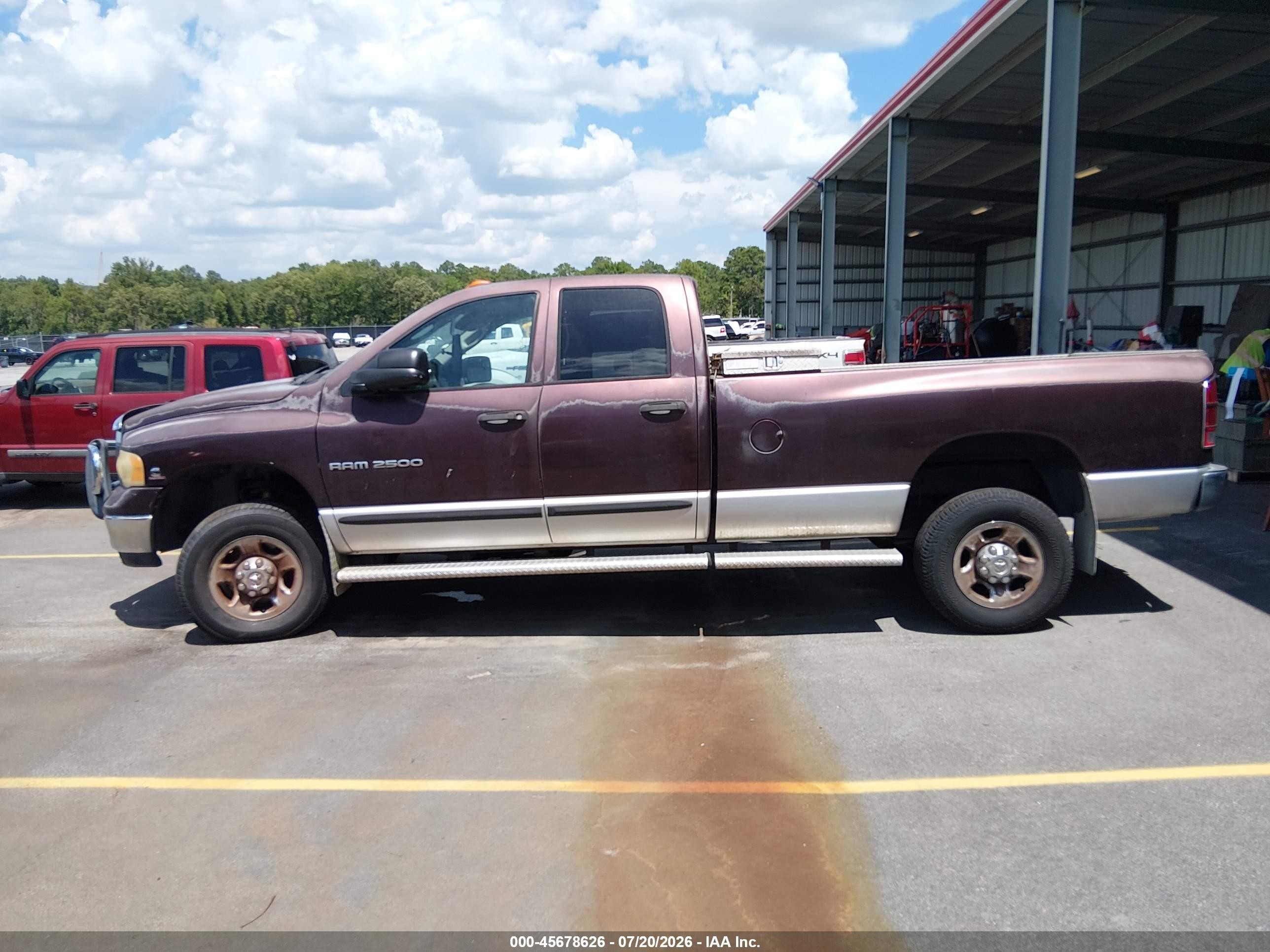 2005 Dodge Ram 2500 Slt/laramie Red vin: 3D7KS28C15G728254