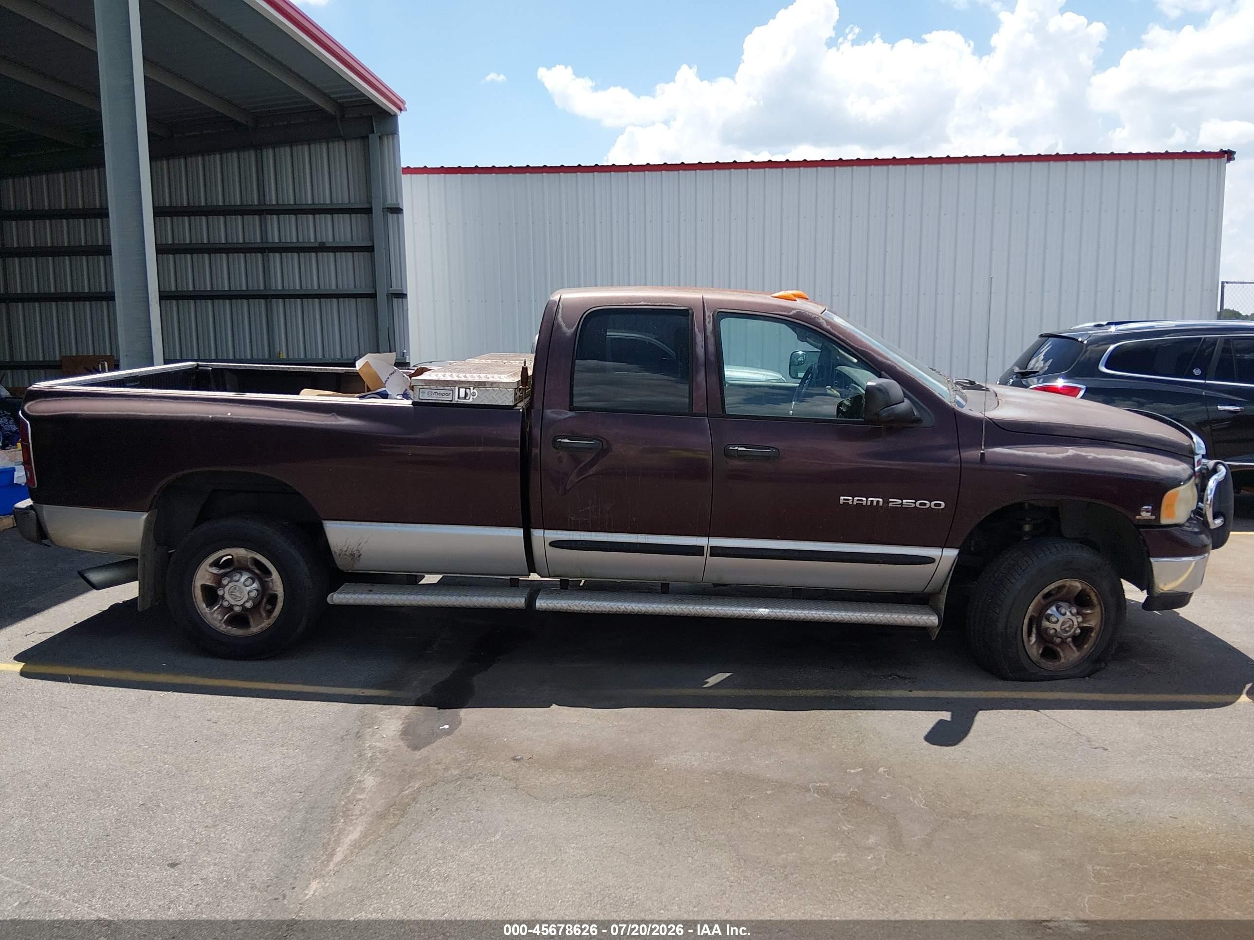 2005 Dodge Ram 2500 Slt/laramie Red vin: 3D7KS28C15G728254