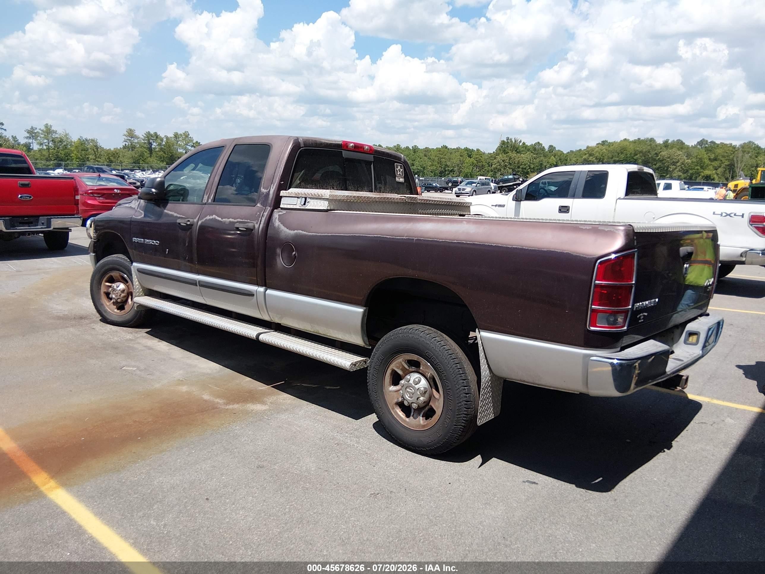 2005 Dodge Ram 2500 Slt/laramie Red vin: 3D7KS28C15G728254