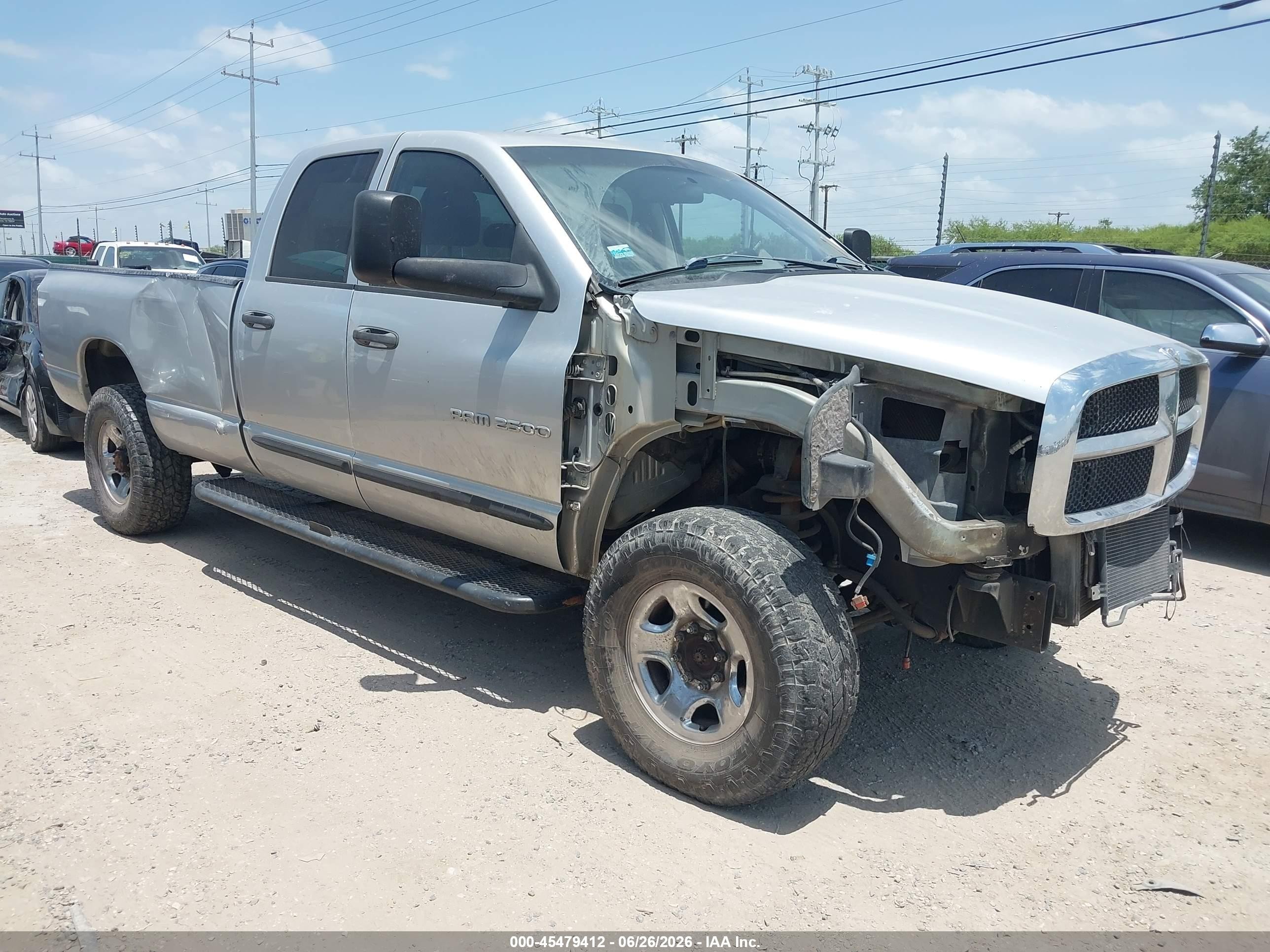 2005 Dodge Ram 2500 Slt/laramie Серебряный vin: 3D7KS28C15G846059
