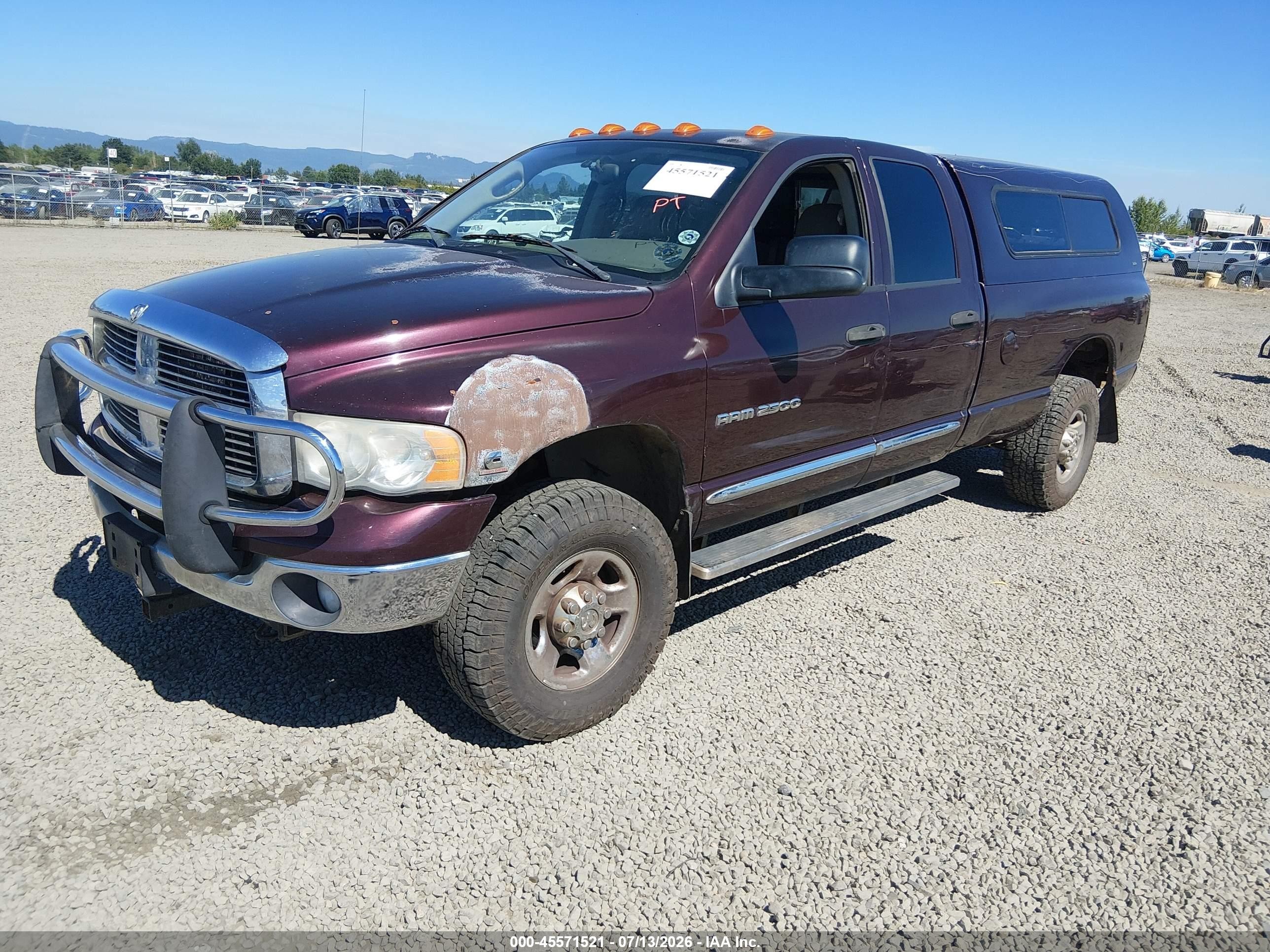 2005 Dodge Ram 2500 Slt/laramie Red vin: 3D7KS28C35G788665