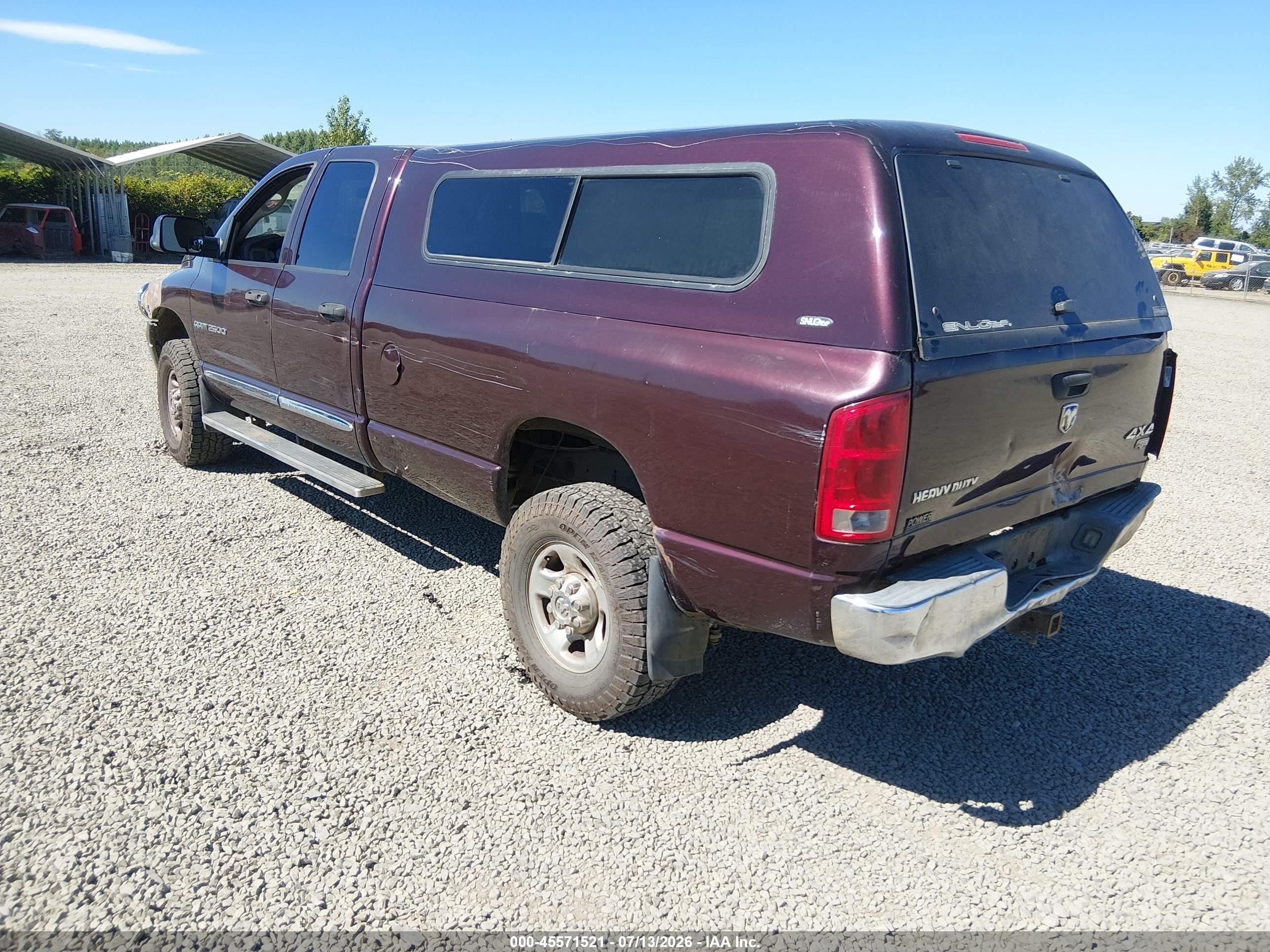 2005 Dodge Ram 2500 Slt/laramie Red vin: 3D7KS28C35G788665
