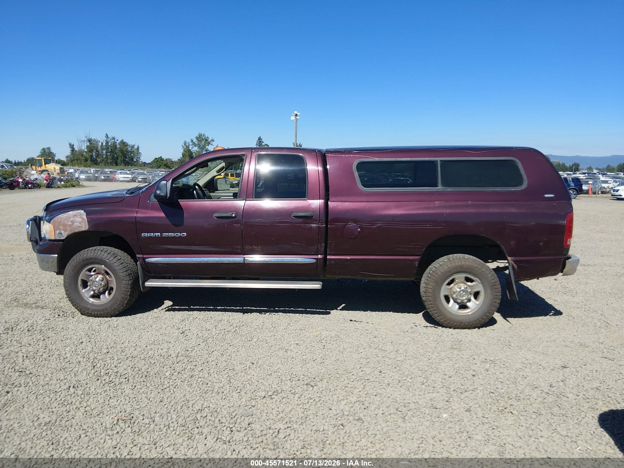 2005 Dodge Ram 2500 Slt/laramie Red vin: 3D7KS28C35G788665